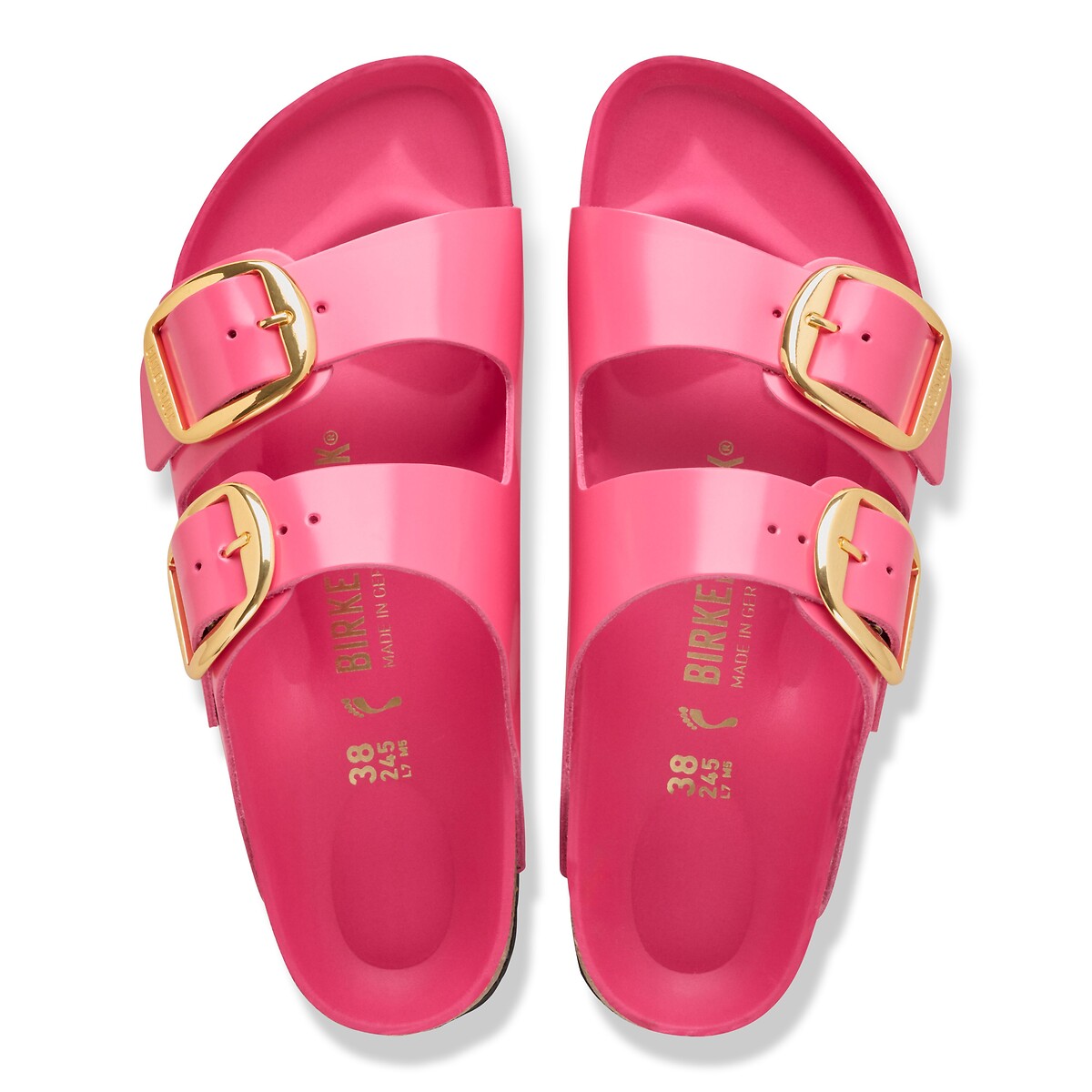 Mules grosses boucles ARIZONA BIG BUCKLE rose fuchsia, BIRKENSTOCK