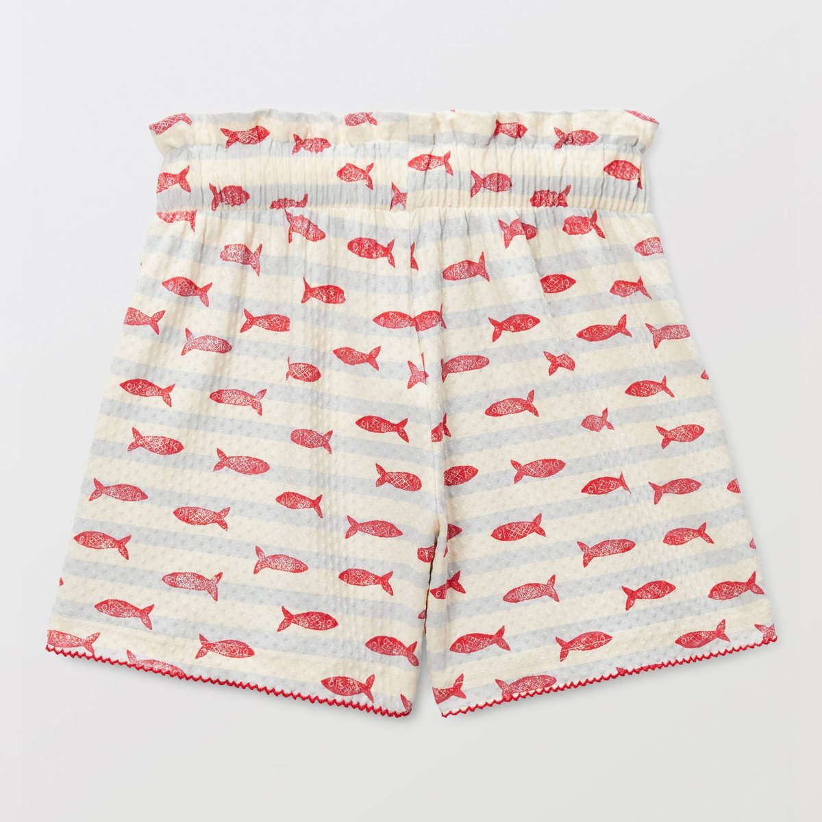 Short en jersey imprimé sardines celeste, MONOPRIX