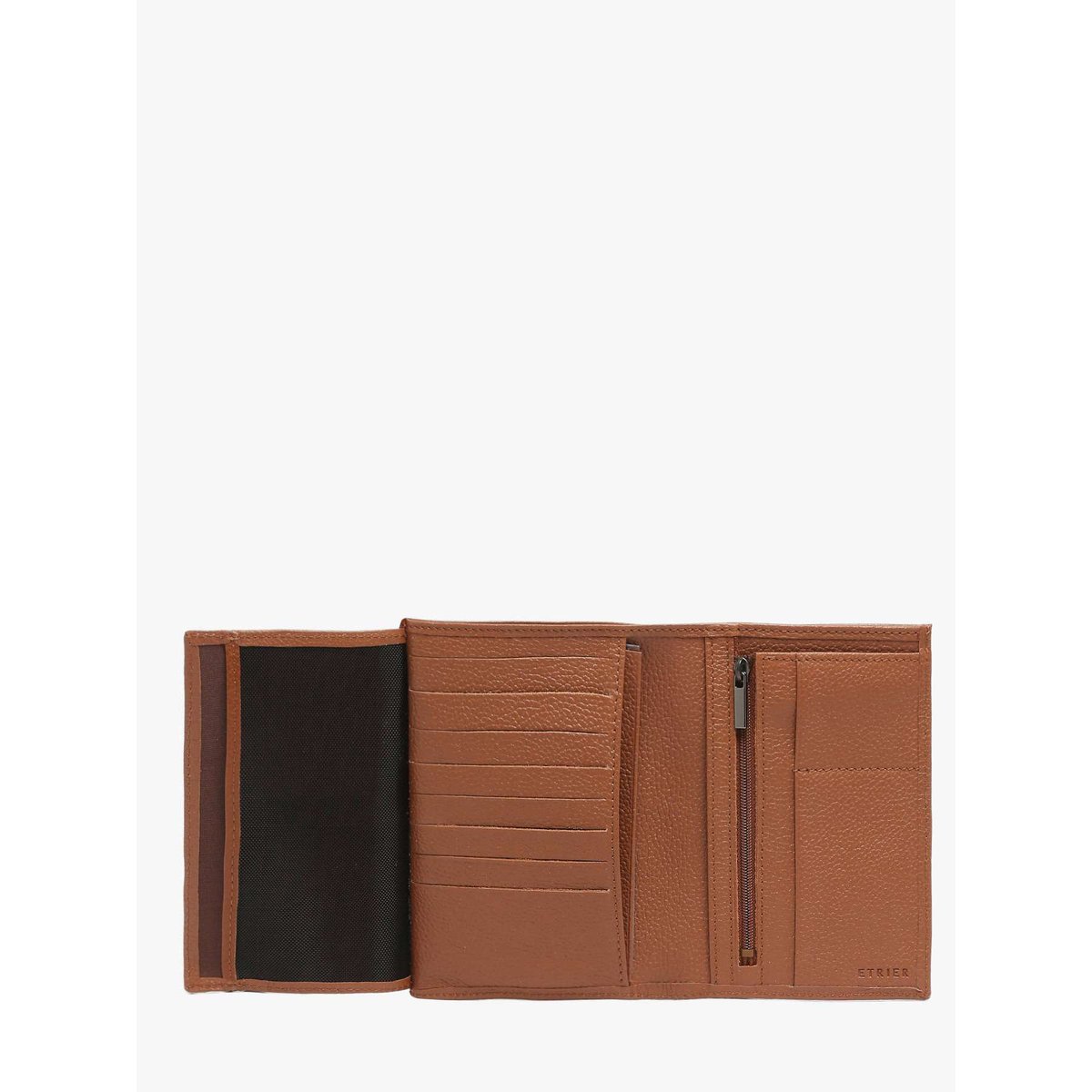 Portefeuille Madras cuir camel, ETRIER