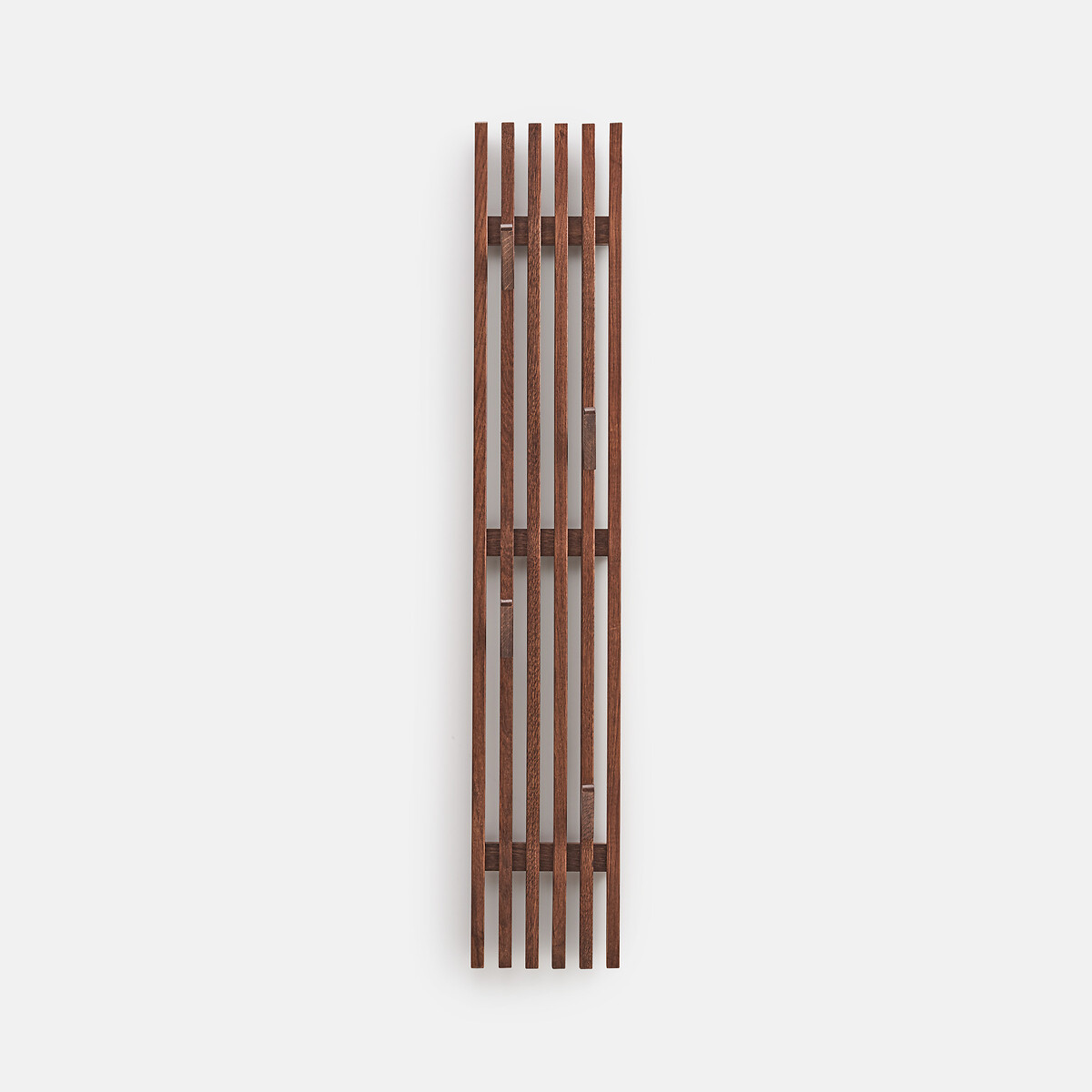 Colgador de pared roble macizo 4 ganchos, Anies color nogal, LA REDOUTE INTERIEURS