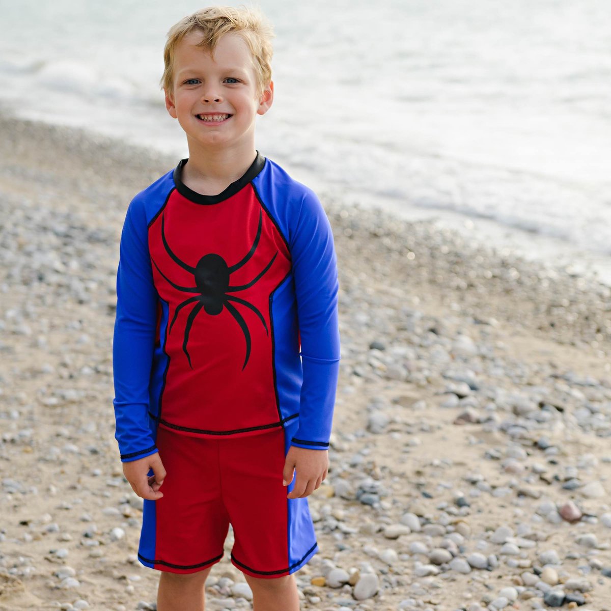 Maillot de bain garçon 2 pièces anti-UV super-héros rouge, GREAT PRETENDERS