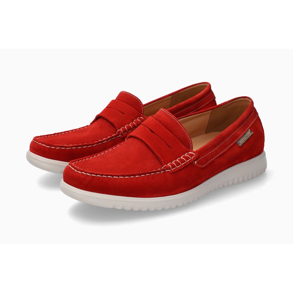 Mocassins en cuir TITOUAN orange p5144962, MEPHISTO
