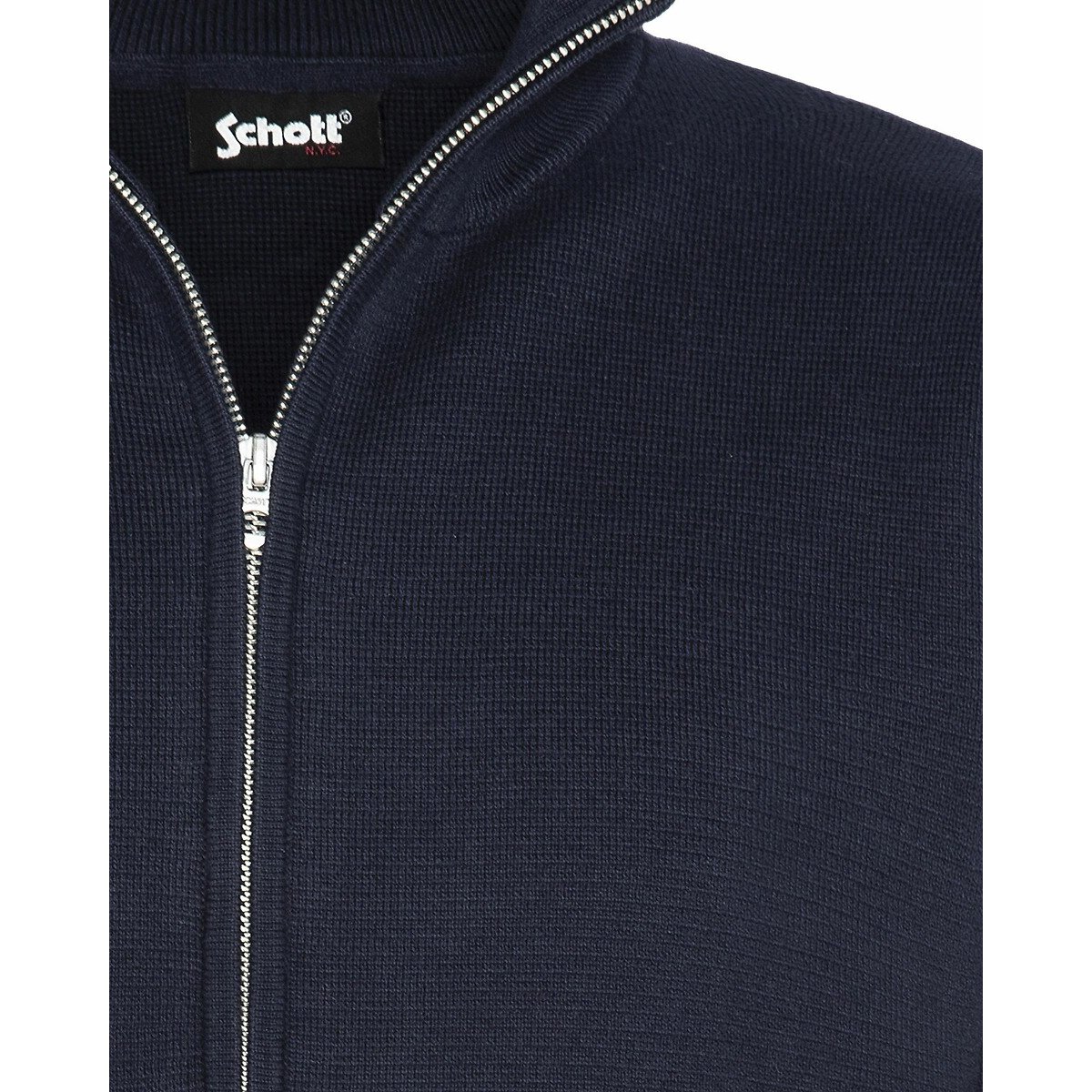 Pull con zip a collo alto Kern 2 blu marino, SCHOTT