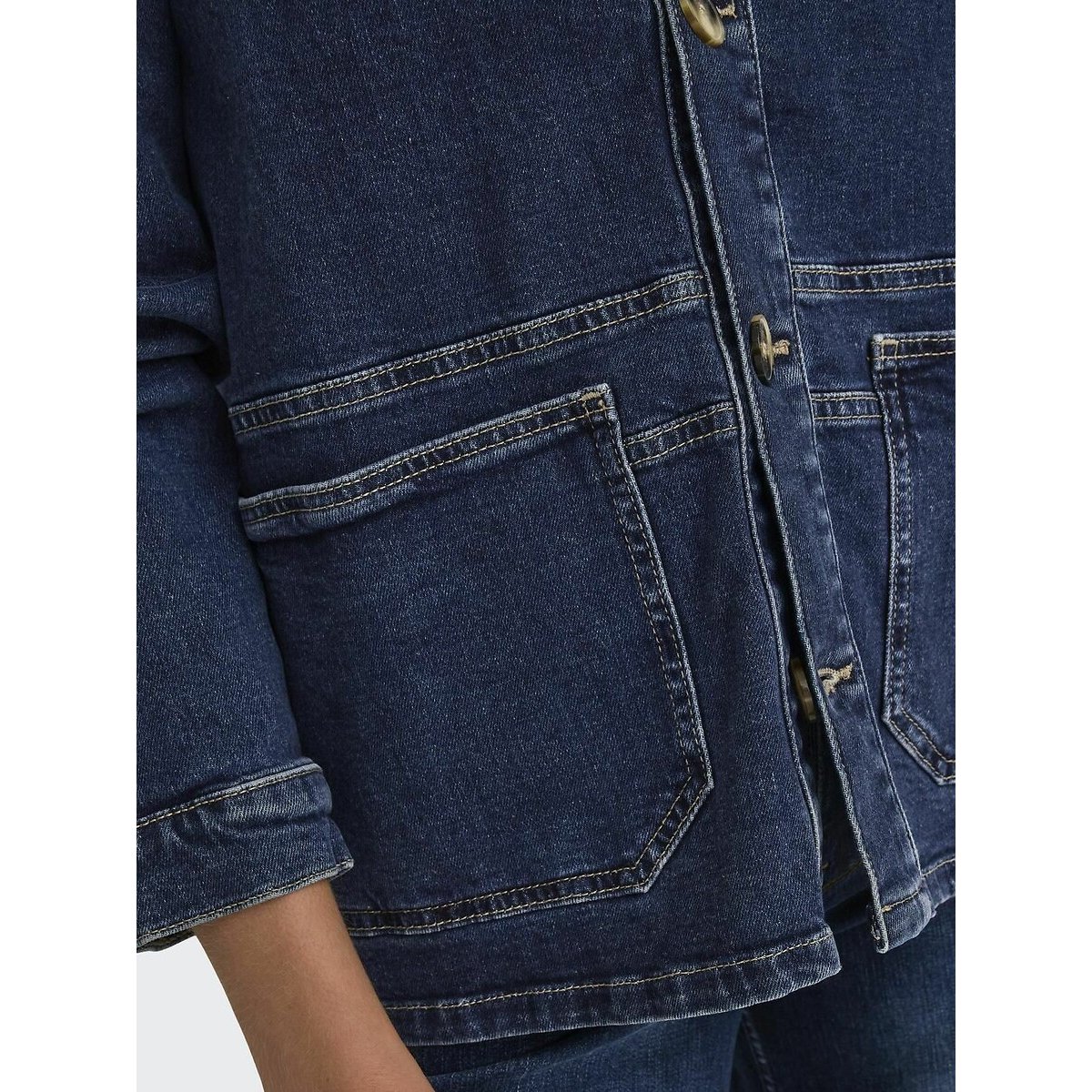 Denim Utility Jacket dark blue , ONLY