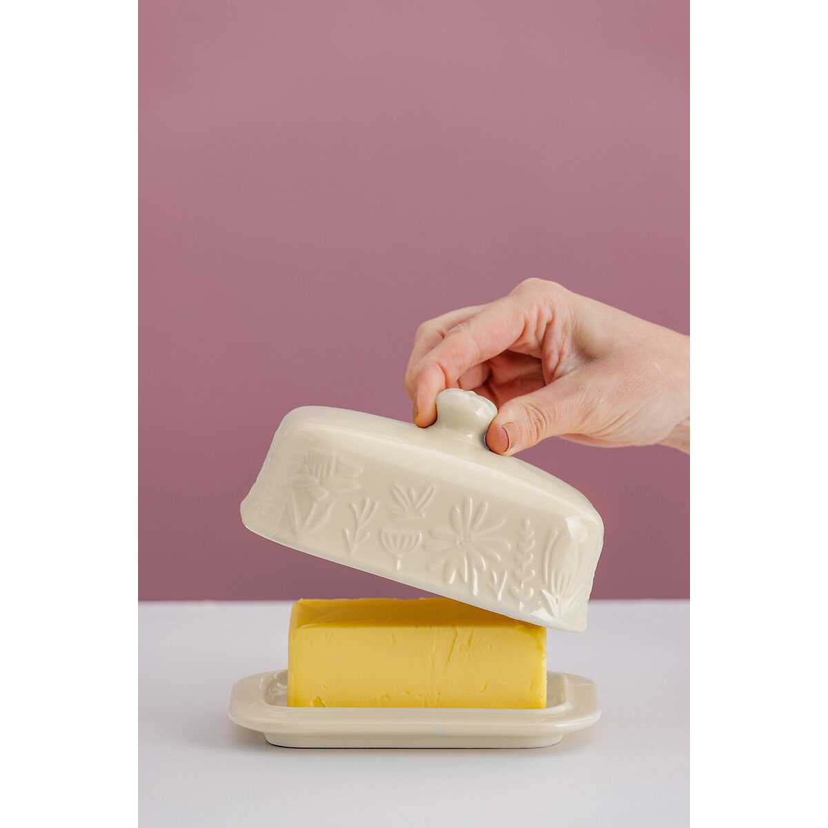 In The Meadow Butter Dish cream, MASON CASH