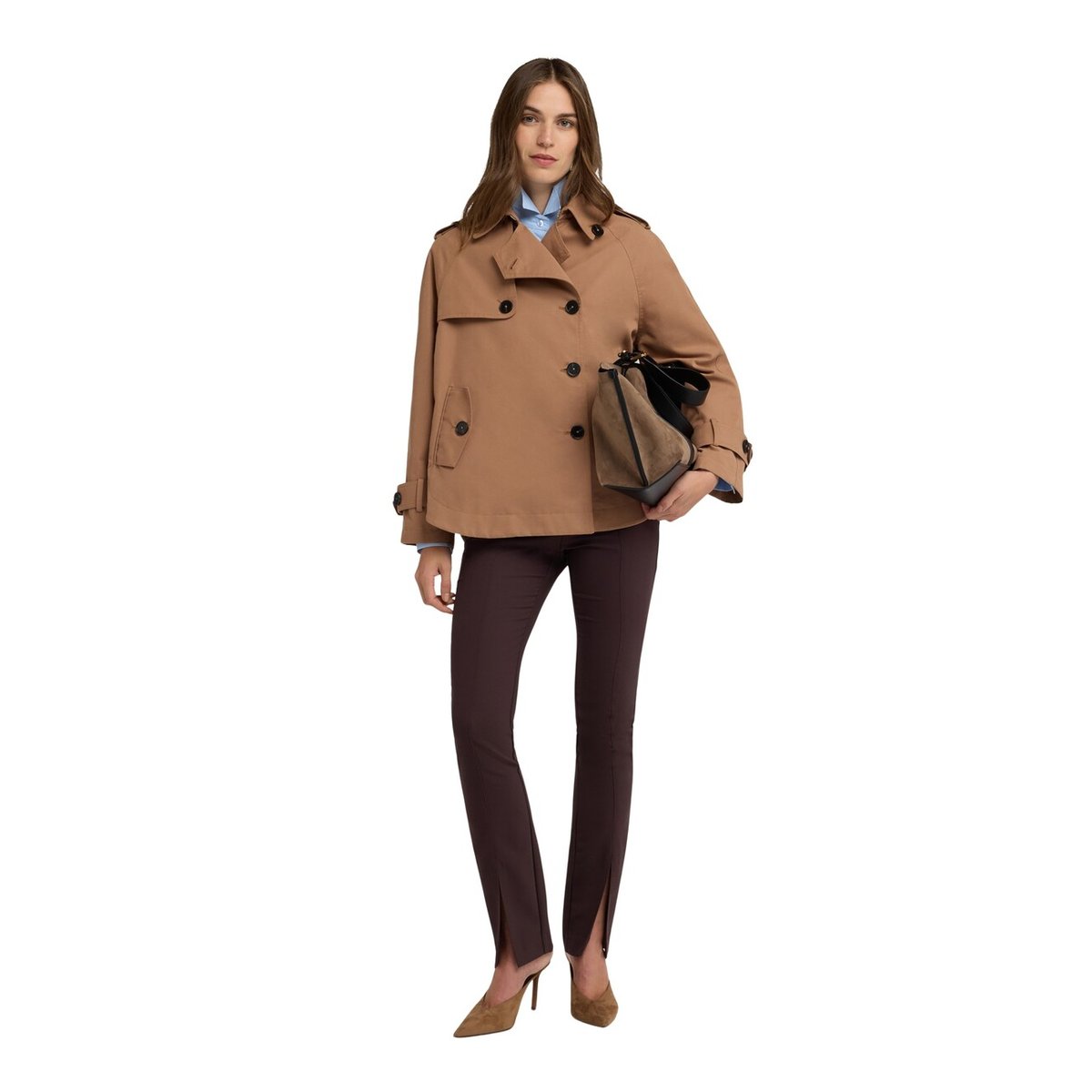Pantalon slim avec fente noir, MOTIVI