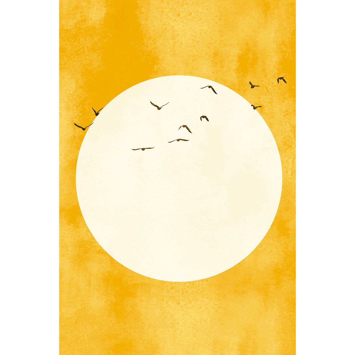 Tableau dessin éternel coucher du soleil tableau alu dibond, HEXOA