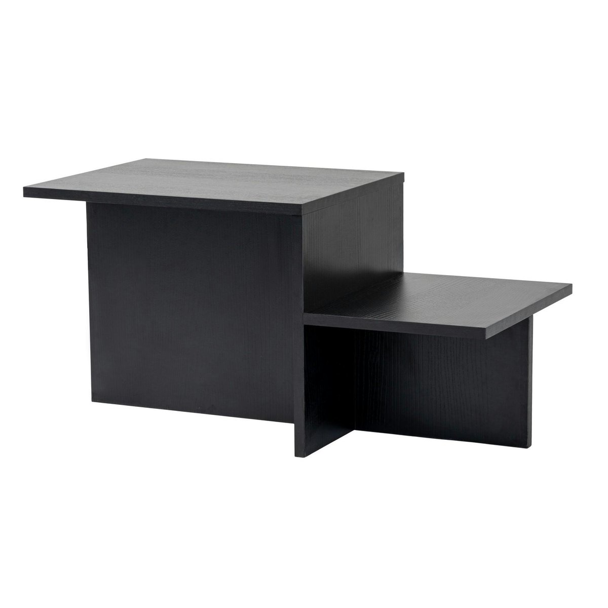 Table basse moderne double hauteur MARFA noir, PIER IMPORT