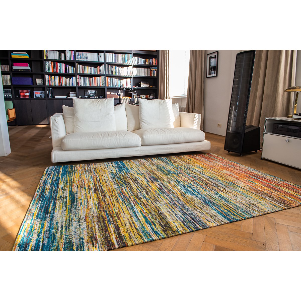 Tapis salon et chambre coton design MYRIAD multicolore, NOVATREND