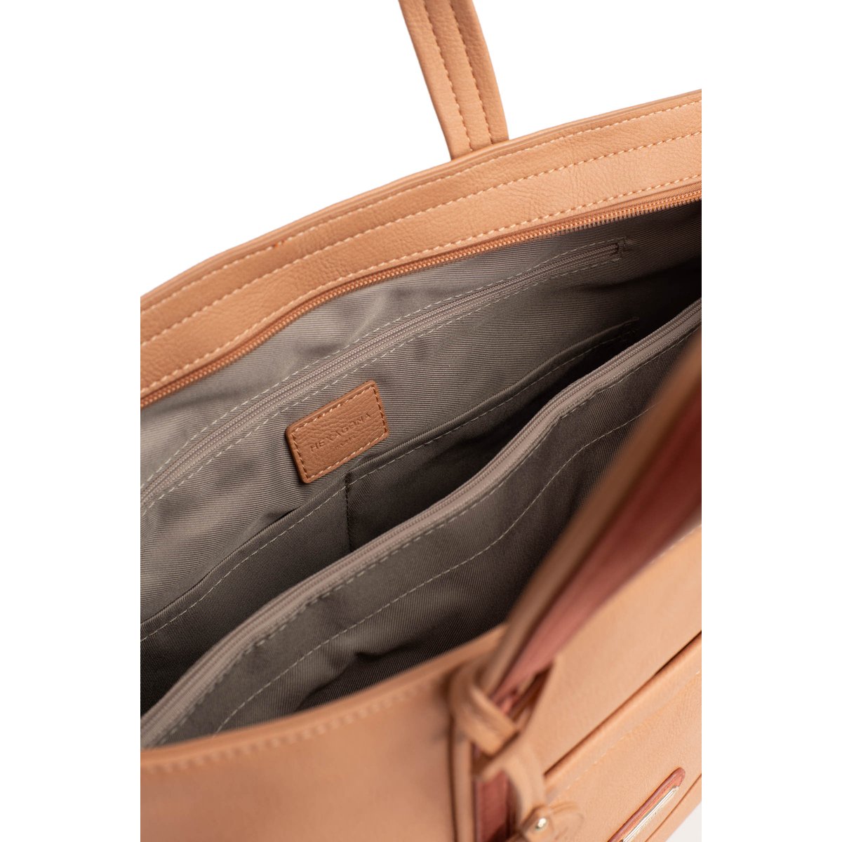 Sac cabas porté main MOLY peche, HEXAGONA