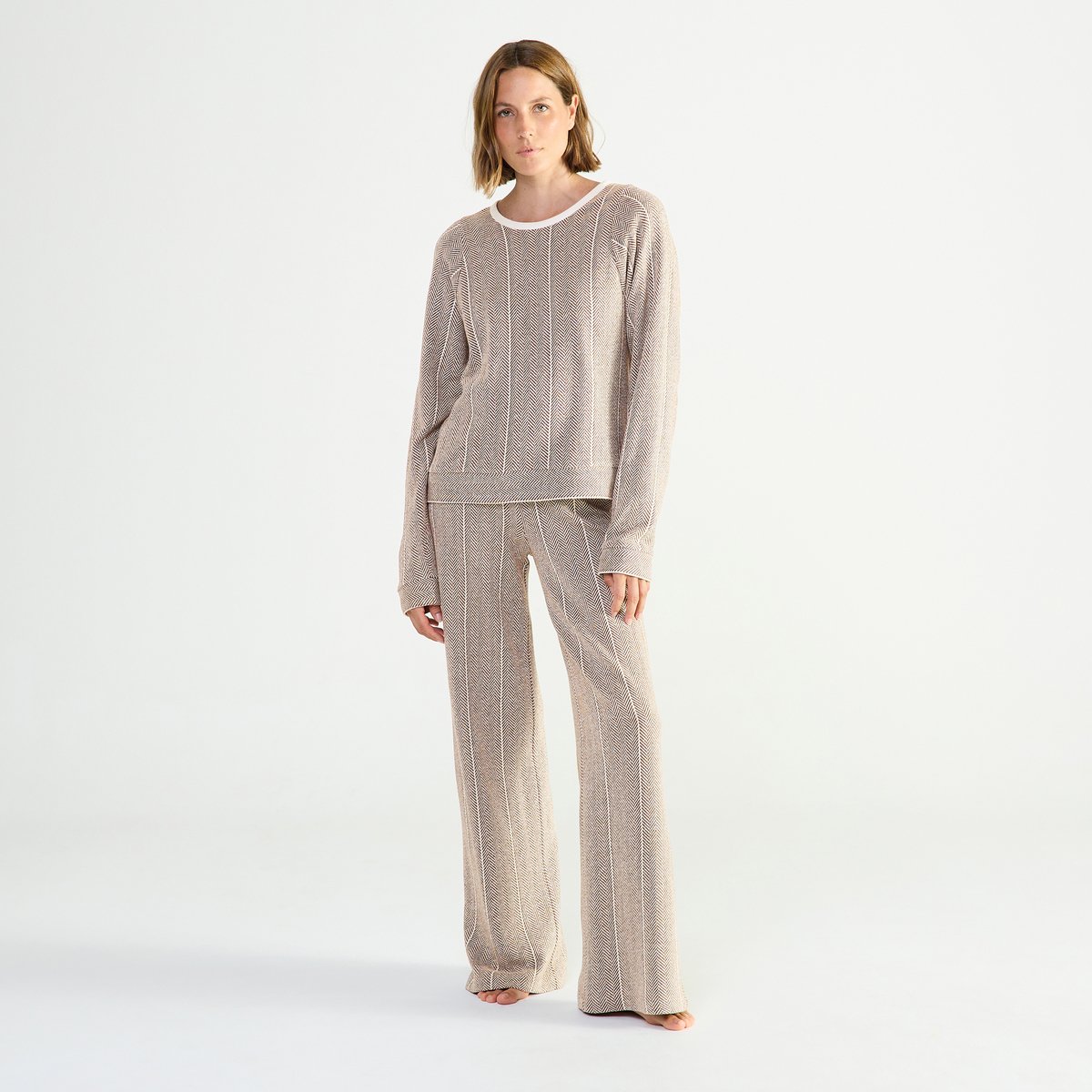 Pantalon  en coton EXQUISE ecru, LAURENCE TAVERNIER