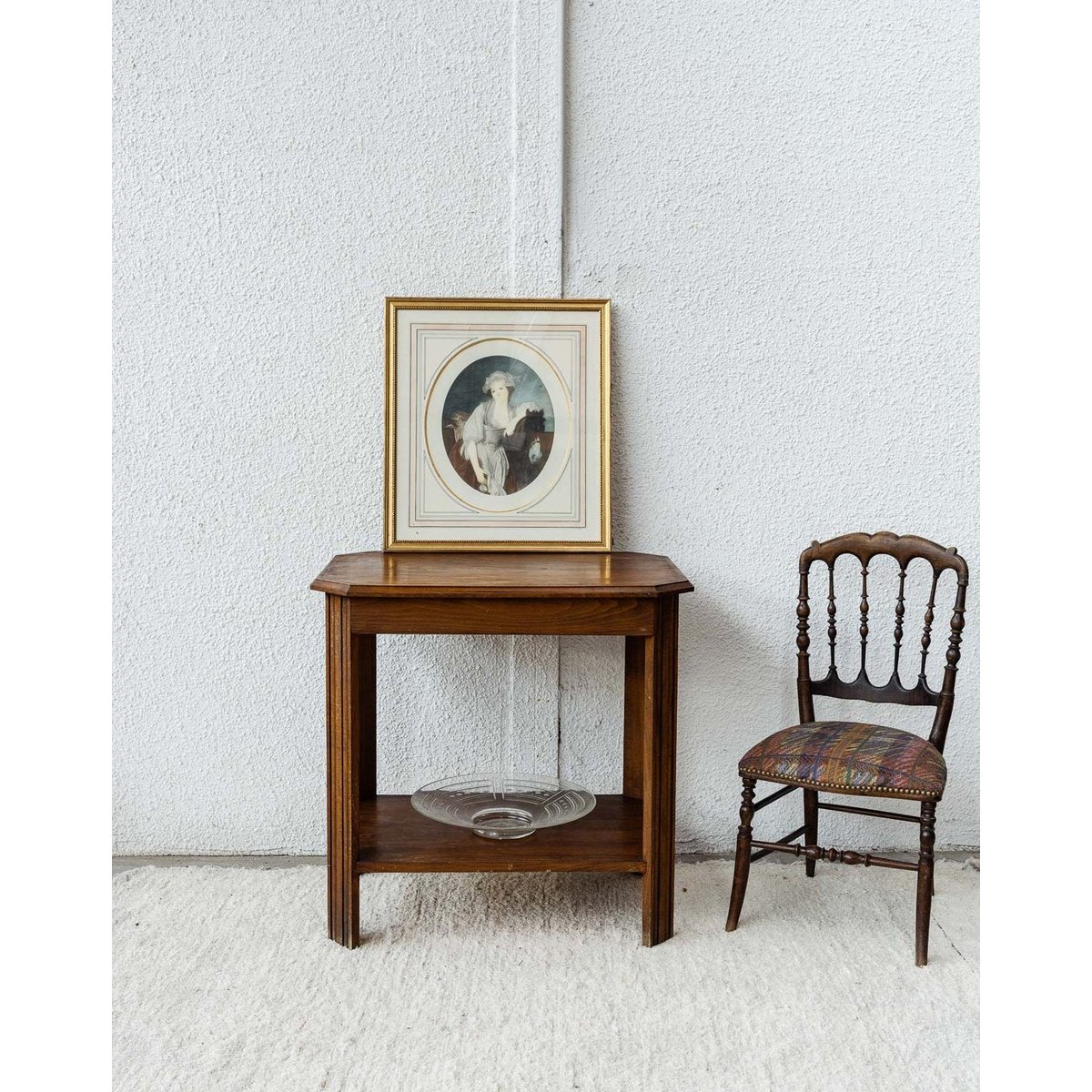 Table d'appoint en bois Francine N°217 - Bon état bois, DEBONGOUT