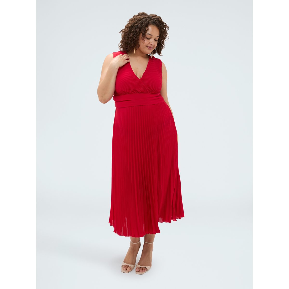 Robe Dream plissée rouge, FIORELLA RUBINO