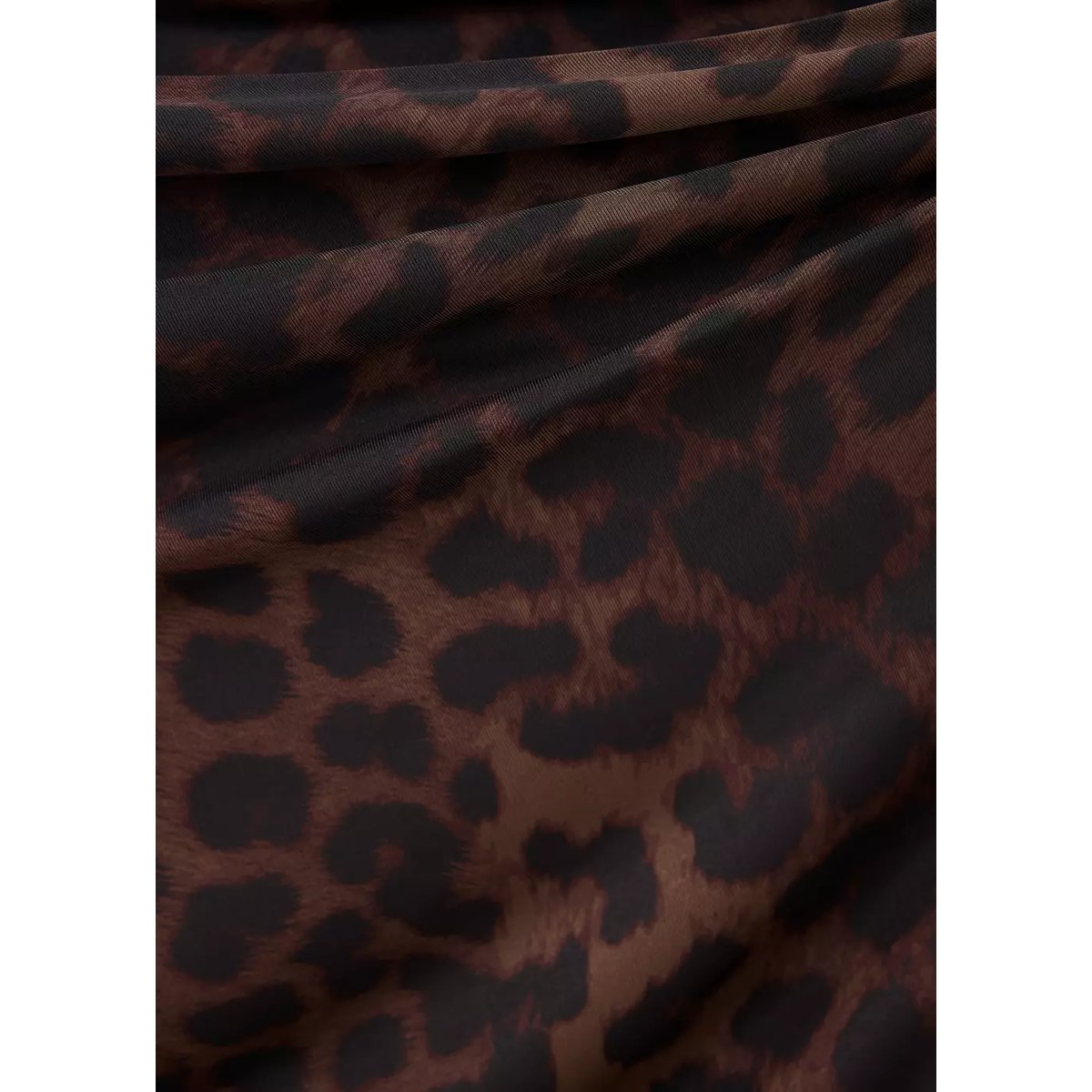 Robe drapée à imprimé animal marron, MANGO