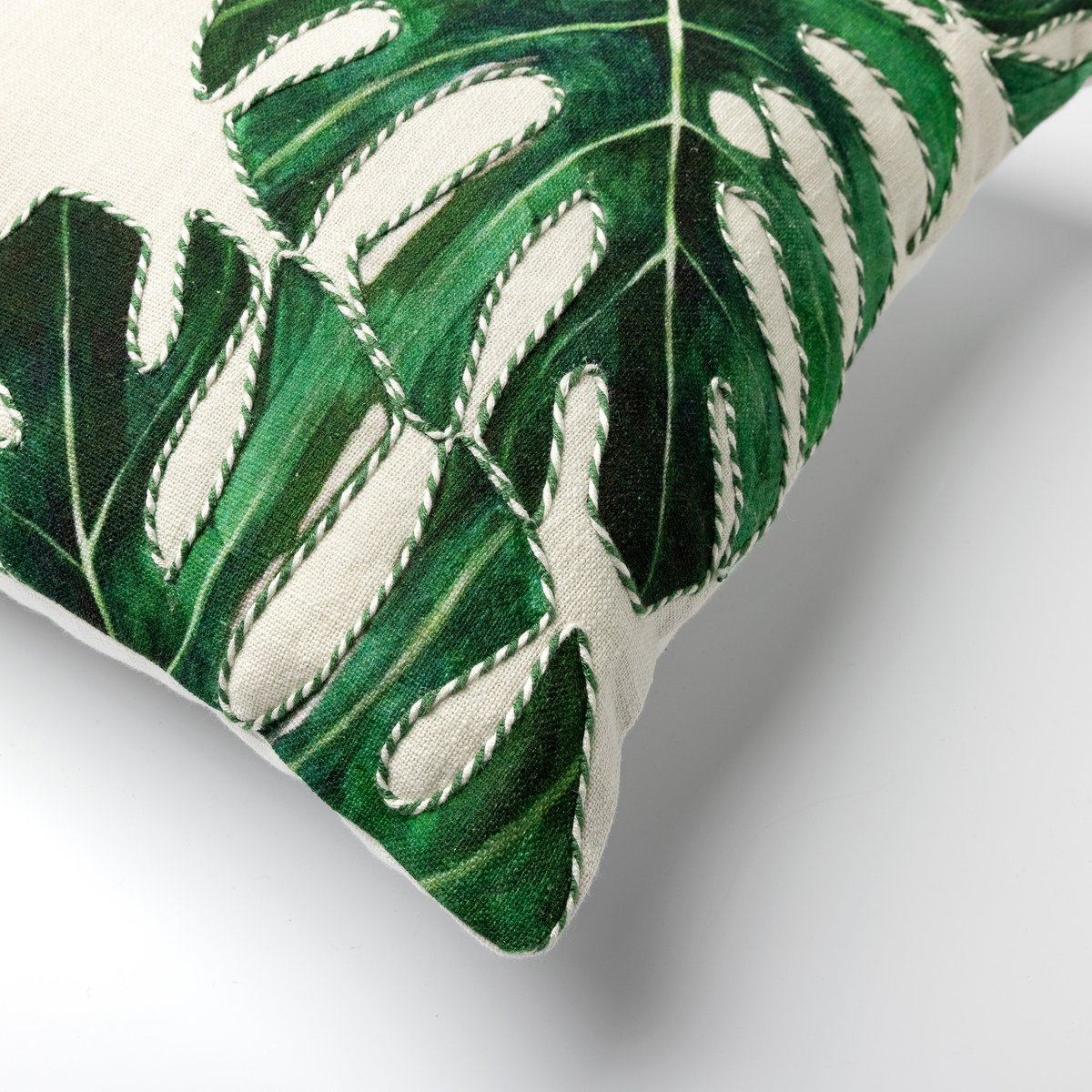 Coussin Leafy blanc cassé, DUTCH DECOR