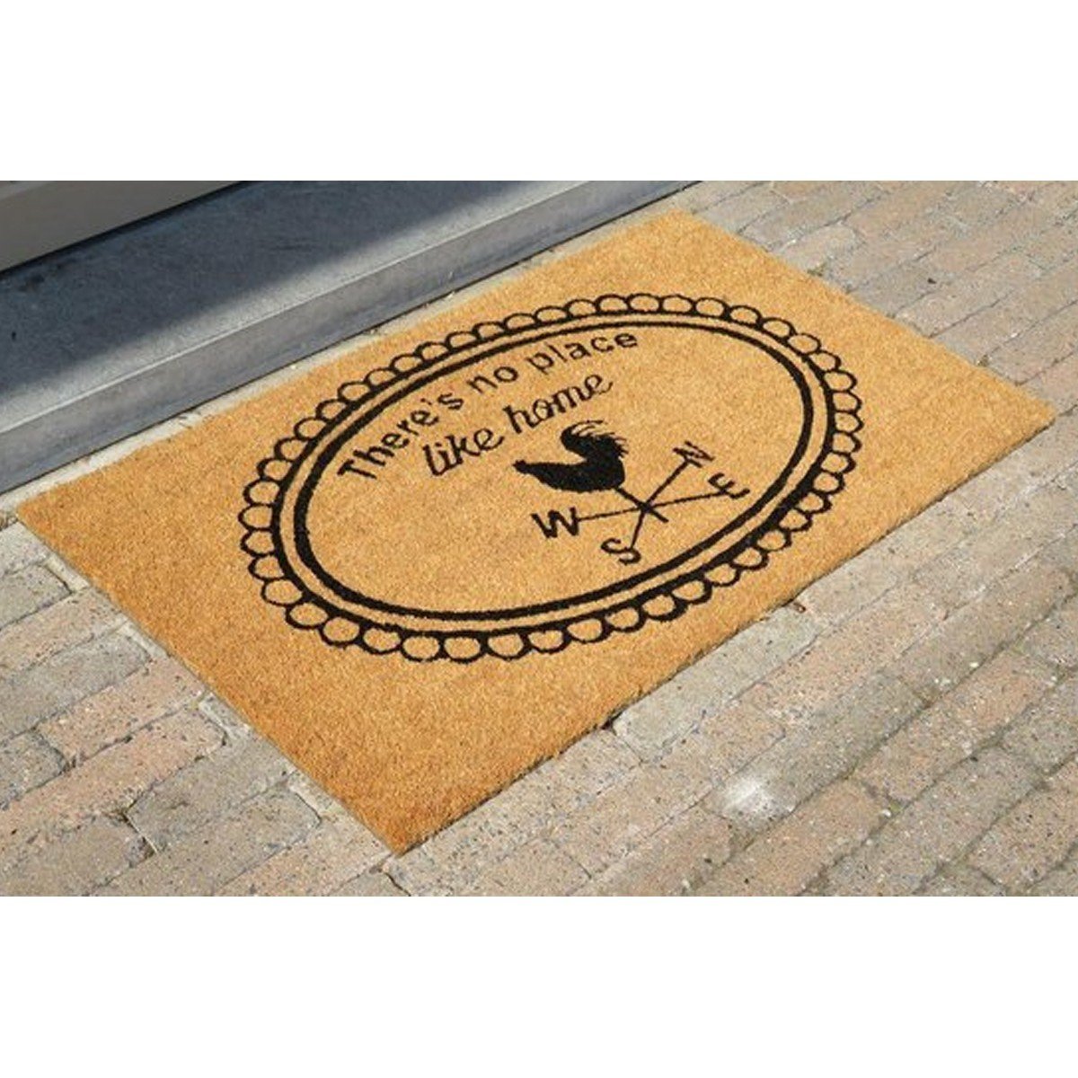 Paillasson marron motif "There is no place like home" marron, CALICOSY