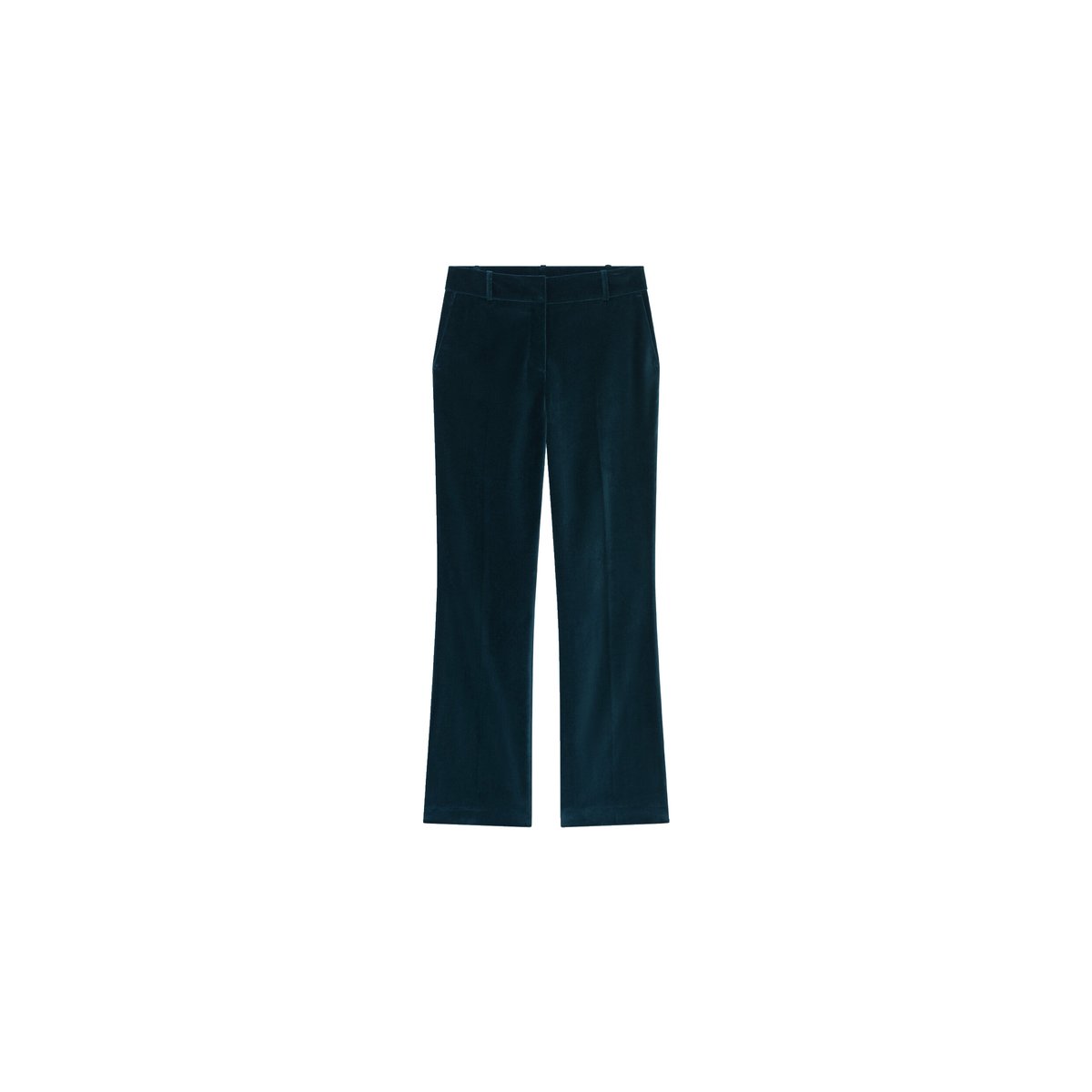 Pantalon droit en velours PMAEL vert canard, CAROLL