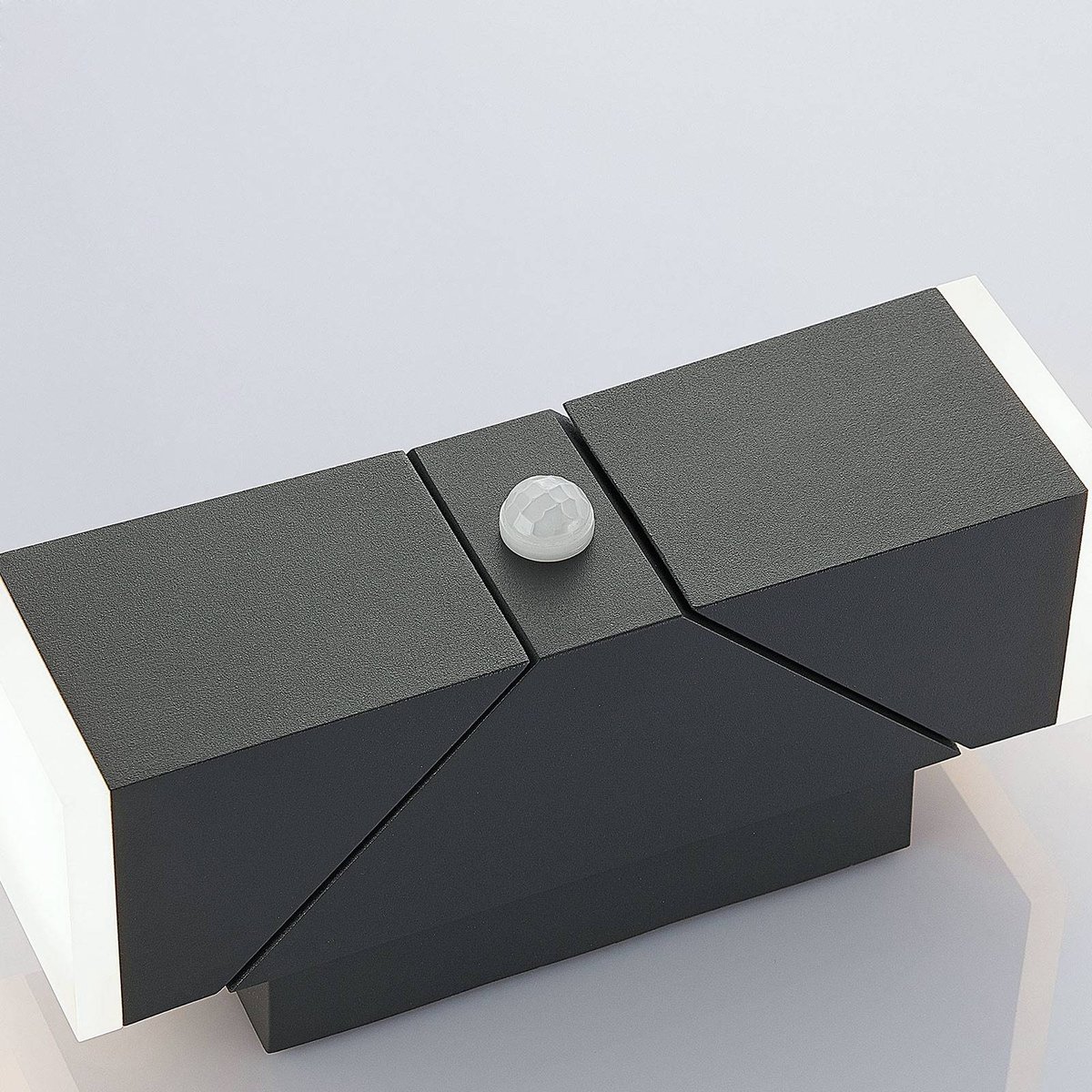 Applique extérieure en aluminium moderneLED anthracite, blanc satiné, LINDBY