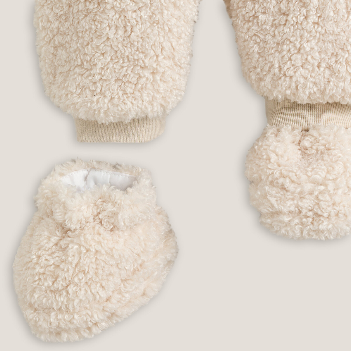 Warm Sherpa Hooded Suit ecru , LA REDOUTE COLLECTIONS