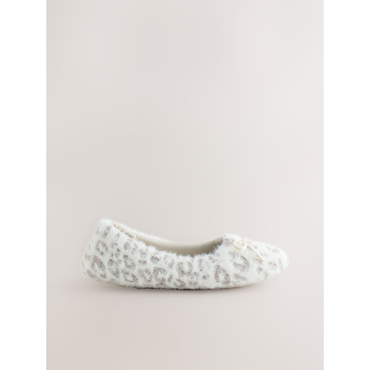 Chaussons ballerines à imprimé animal écru, NEXT