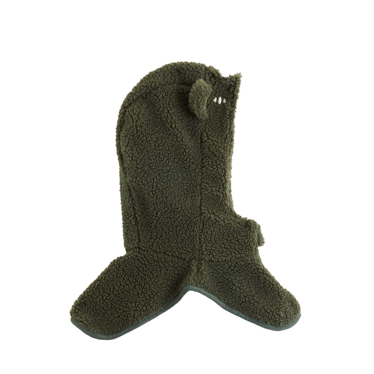 Capuche bébé en sherpa Ginkgo vert, PETIT BEGUIN
