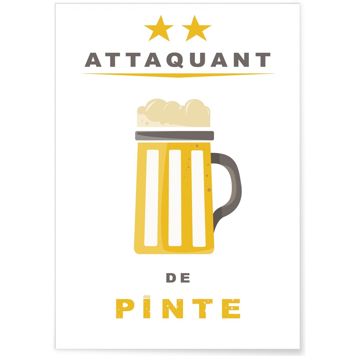 Affiche Attaquant de Pinte blanc, L'AFFICHERIE