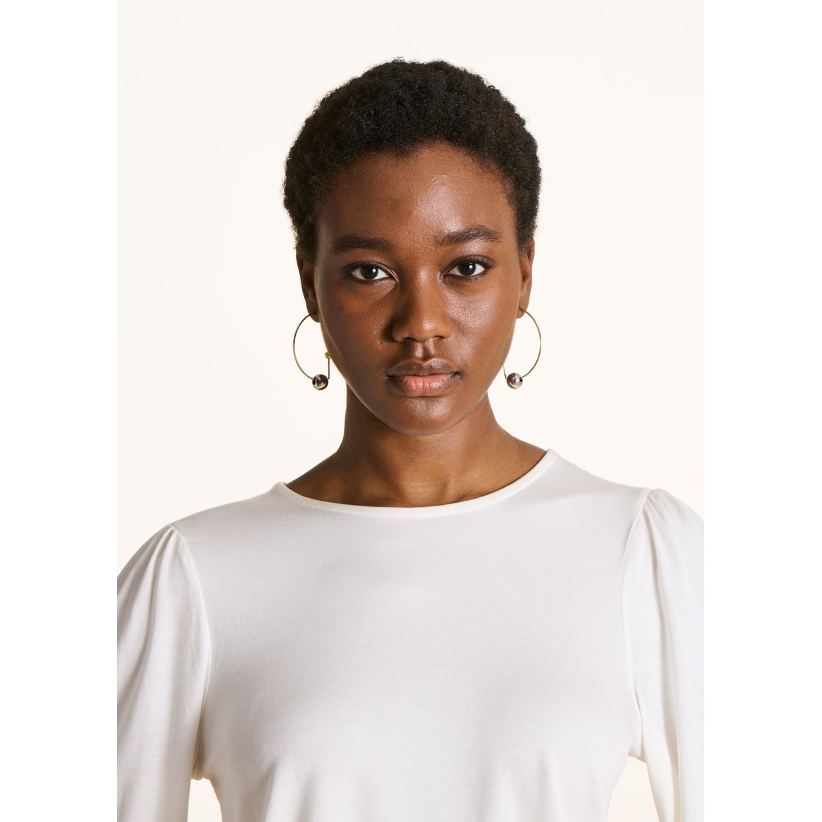 Boucles d'oreilles créoles light gold, LA FEE MARABOUTEE