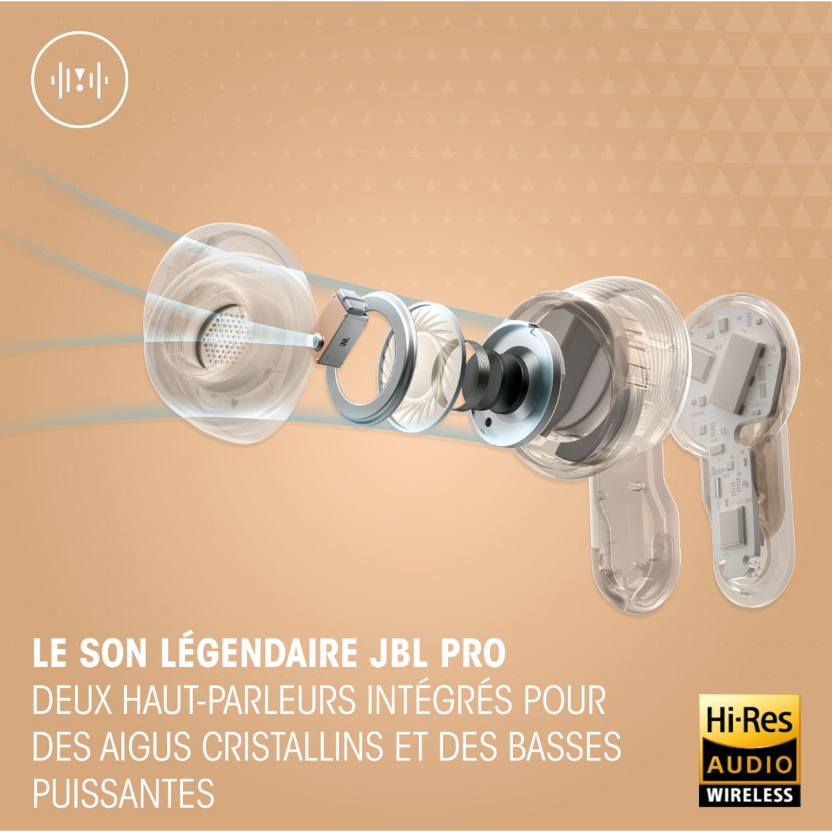 Ecouteurs Tour Pro 3 Champagne couleur unique, JBL