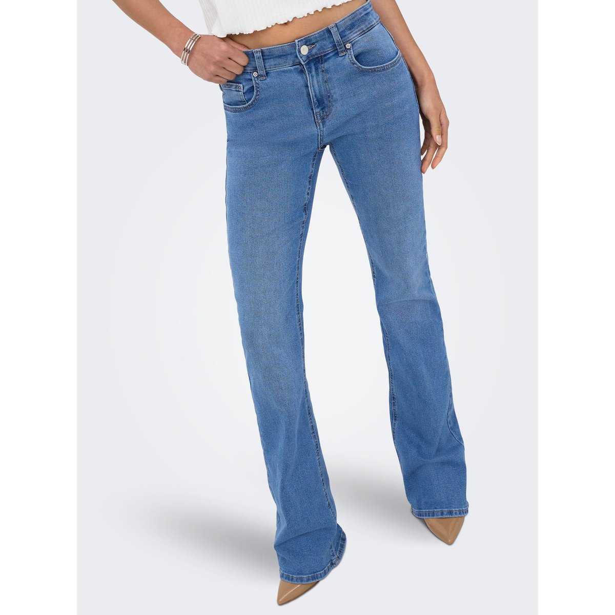 Jean Flared light blue denim, ONLY