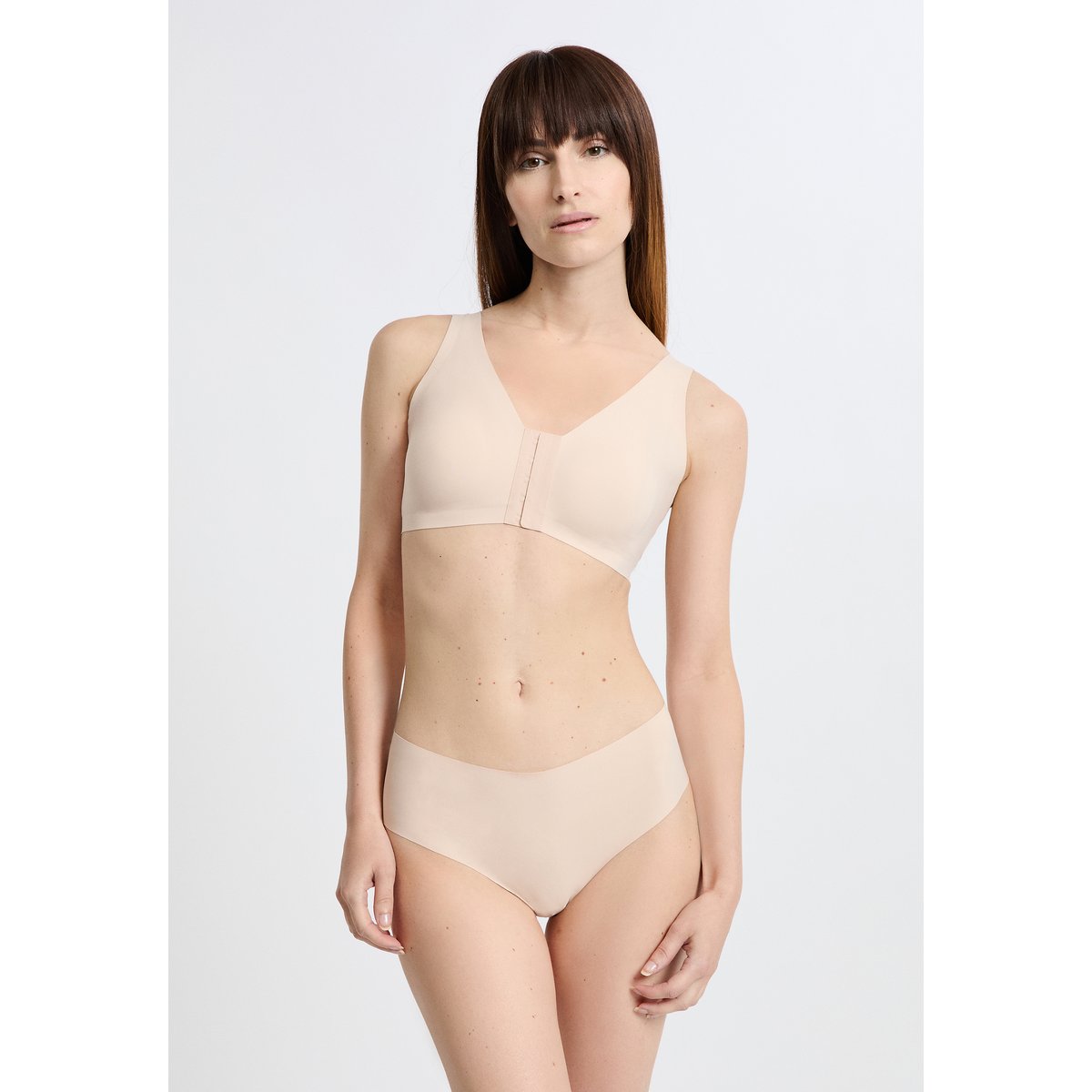 Soutien-gorge brassière sans armatures post-mastectomie avec ouverture devant PURE FIT POST lin, ETAM