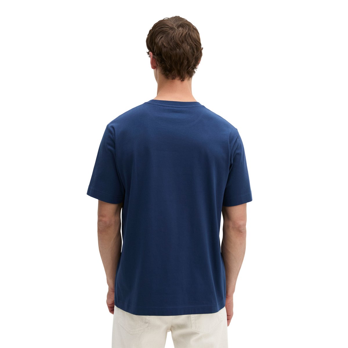 T-shirt regular en pur coton bio bleu moyen, MARC O'POLO