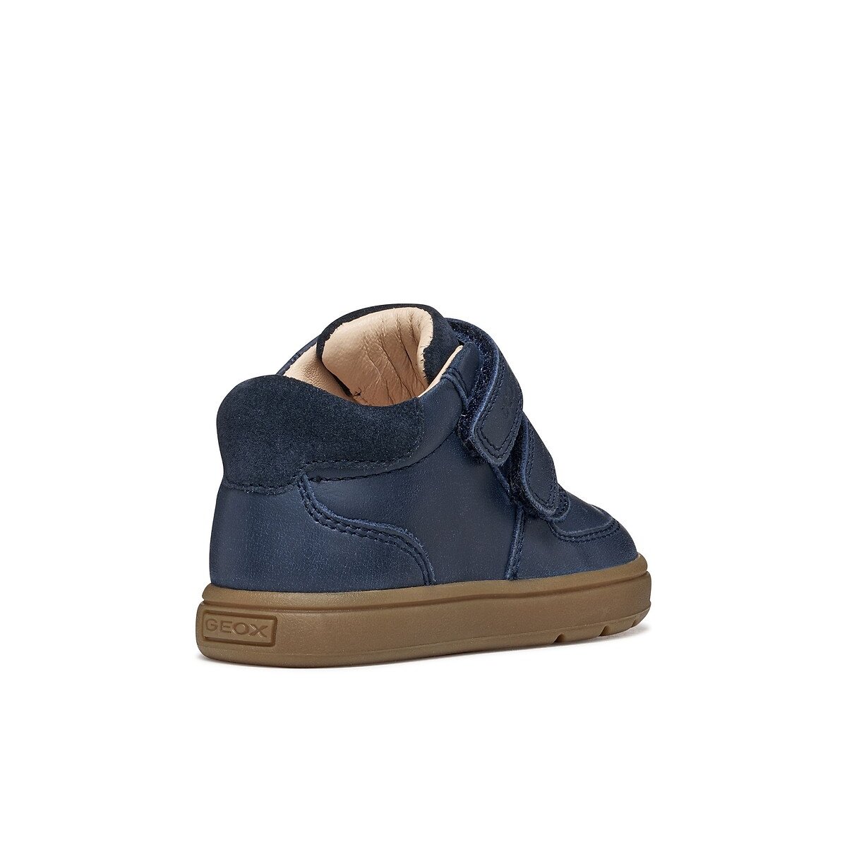Zapatillas con velcro, de piel, BIGLIA azul marino, GEOX