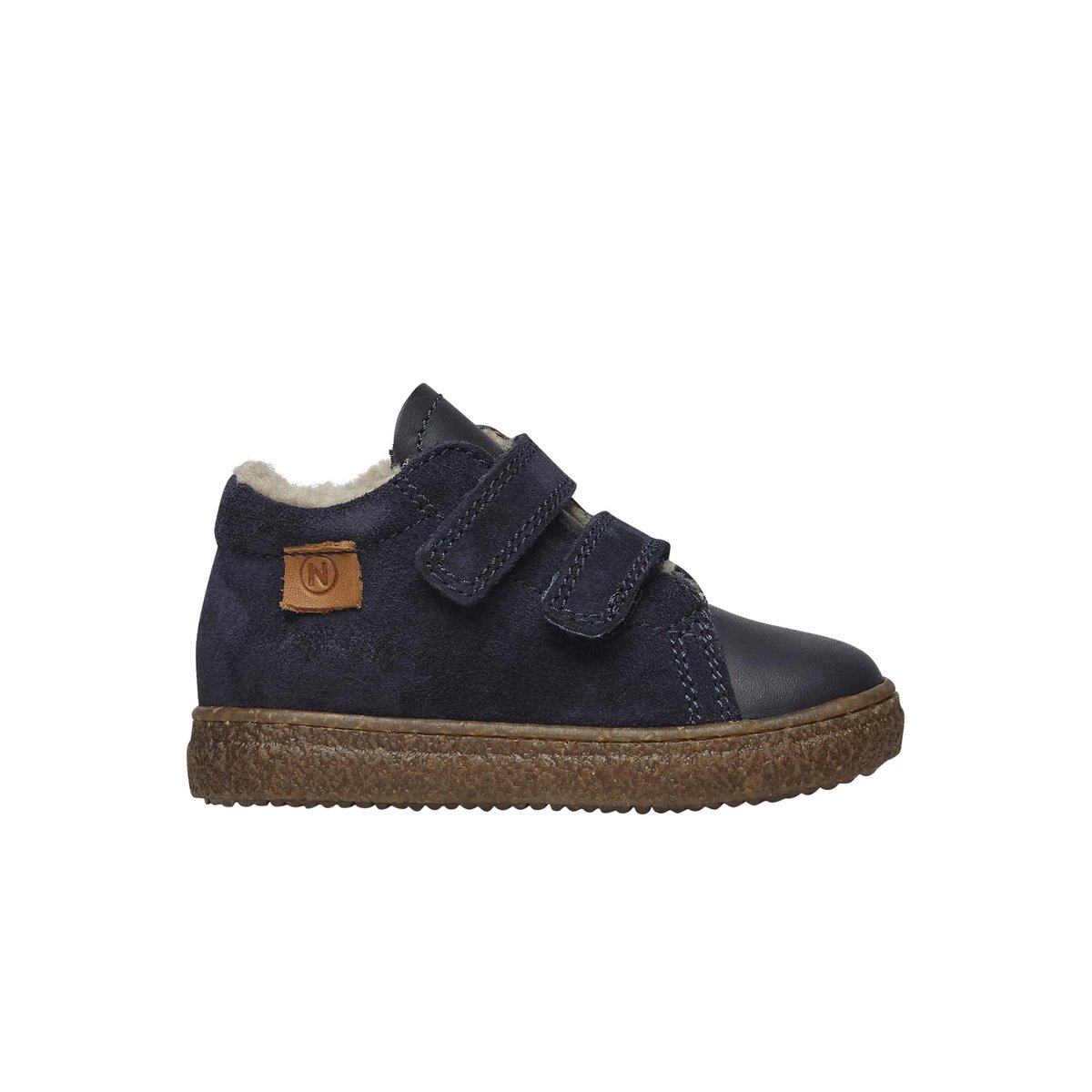 Baskets Doublées En Laine Albus Vl bleu nuit, NATURINO