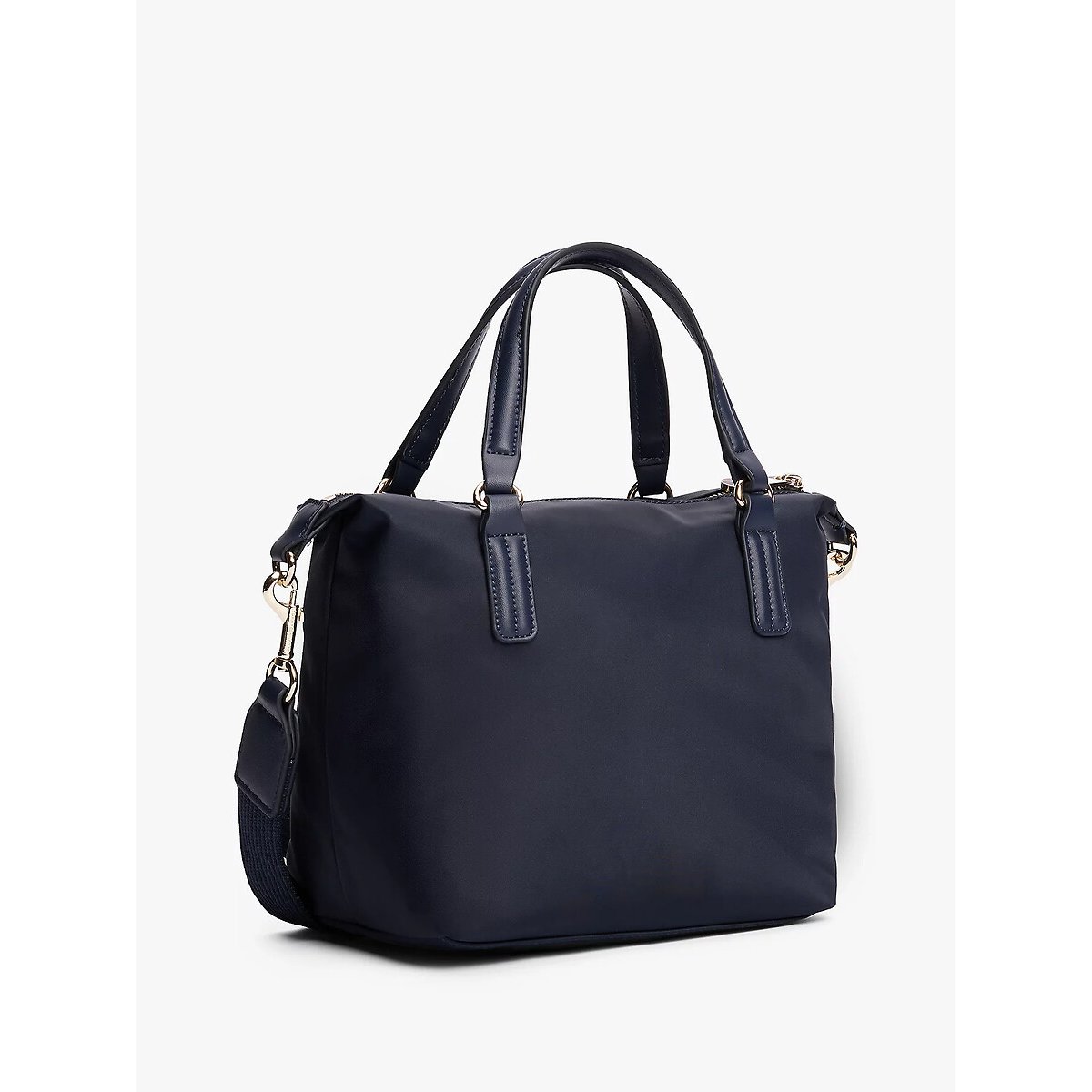 Bolso tipo tote pequeño, TH EMBLEM azul marino, TOMMY HILFIGER