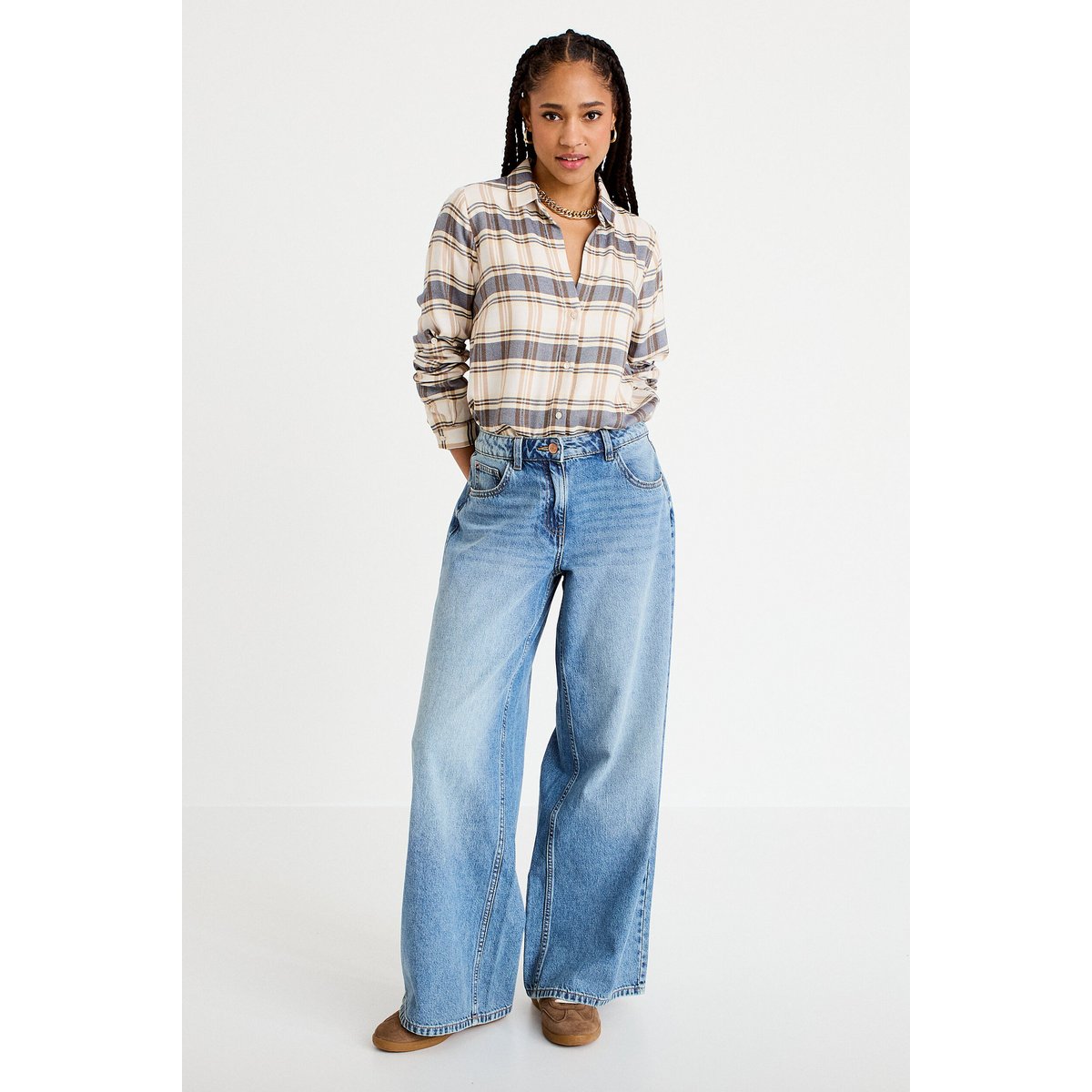Chemise manches longues bleu, CACHE CACHE
