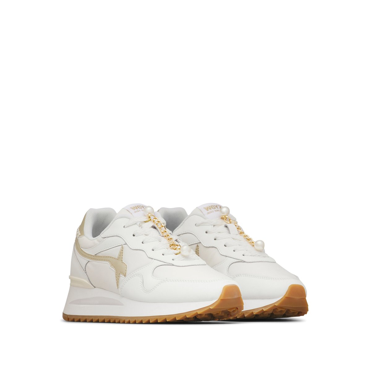 Sneakers en tissu technique et cuir YAK-W. blanc-platine-blanc, W6YZ