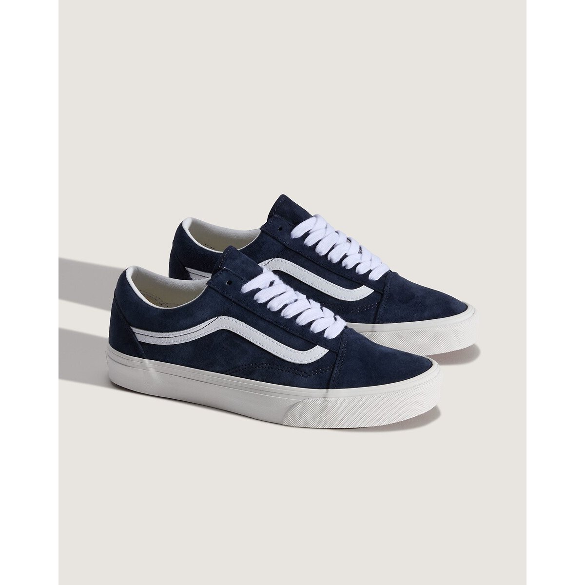 Old Skool Low Top Leather Trainers navy blue, VANS