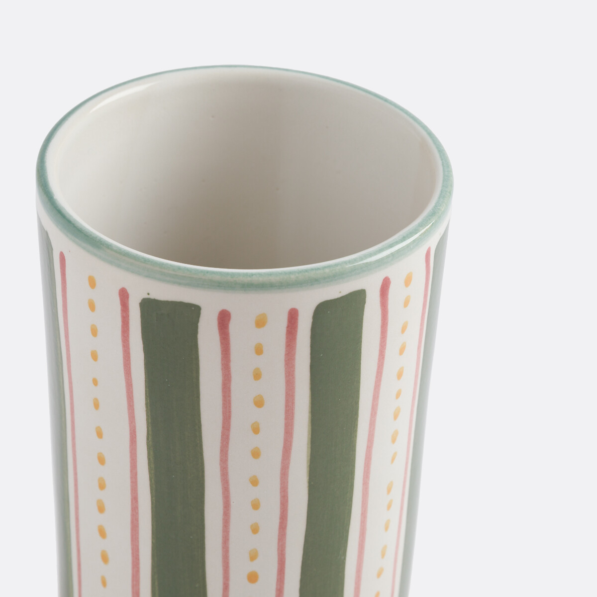 Baldia Glazed Ceramic Vase, H25cm green, LA REDOUTE INTERIEURS