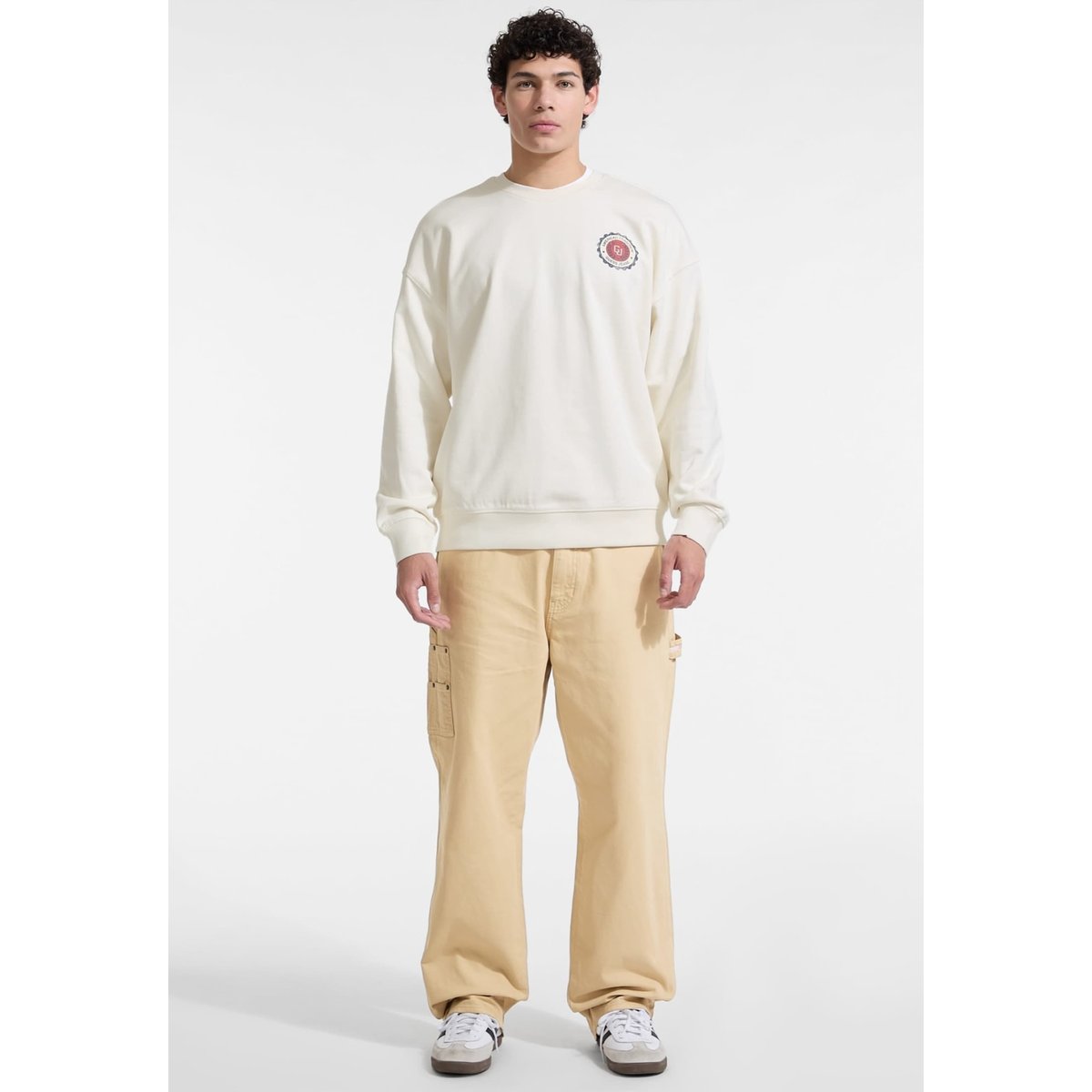 Sweat-Shirt Logo Universitaire blanc, GUESS JEANS
