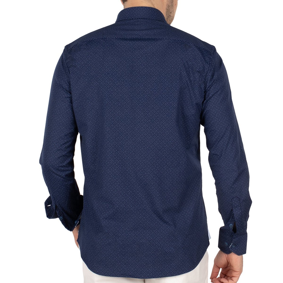 Chemise liberty motif navy, SHILTON
