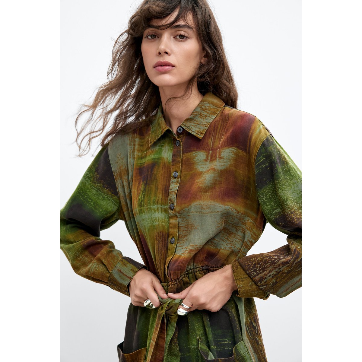Robe manches longues M. C. Lacroix vert, DESIGUAL