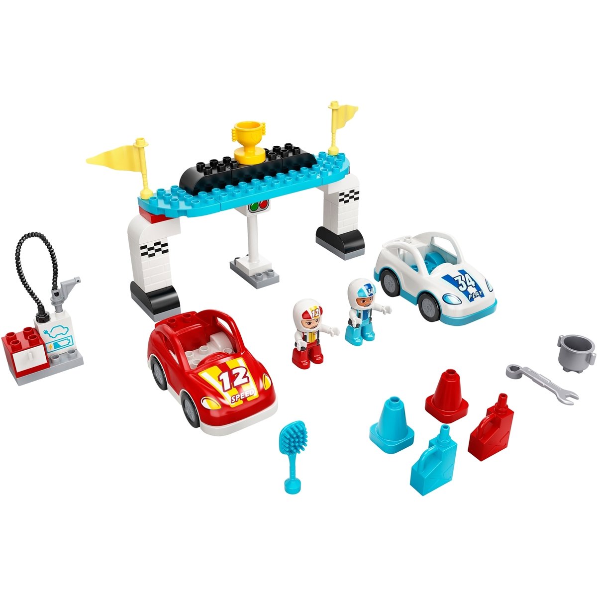 Duplo Les voitures de course multicolore, LEGO