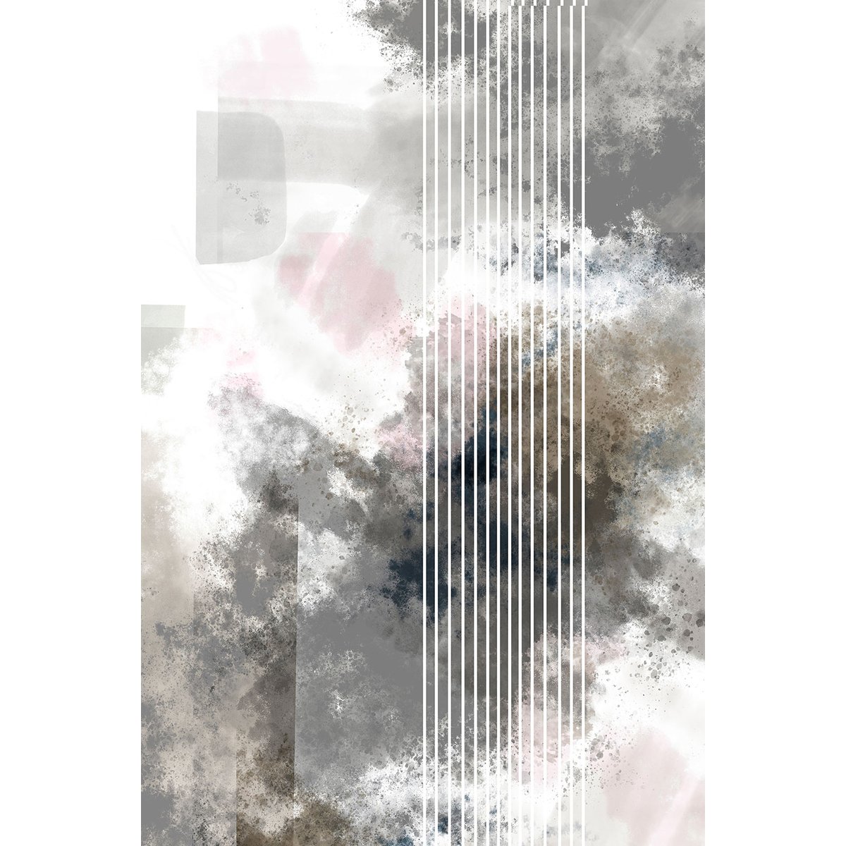 Tableau moderne Melva Stripes tableau alu dibond, HEXOA