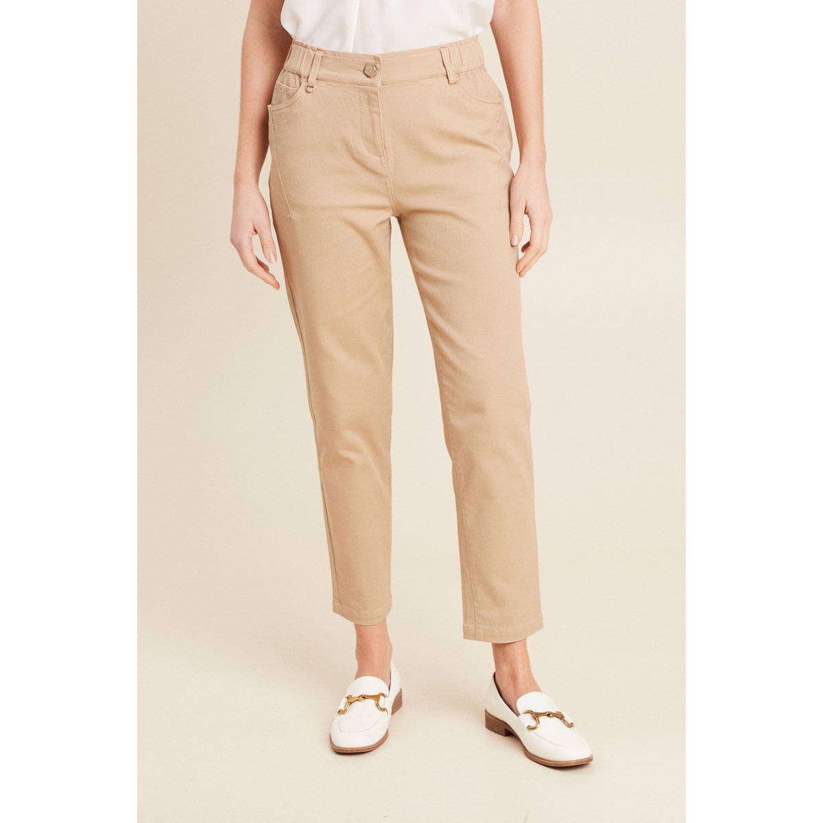 Pantalon droit 7/8ème sable, BREAL