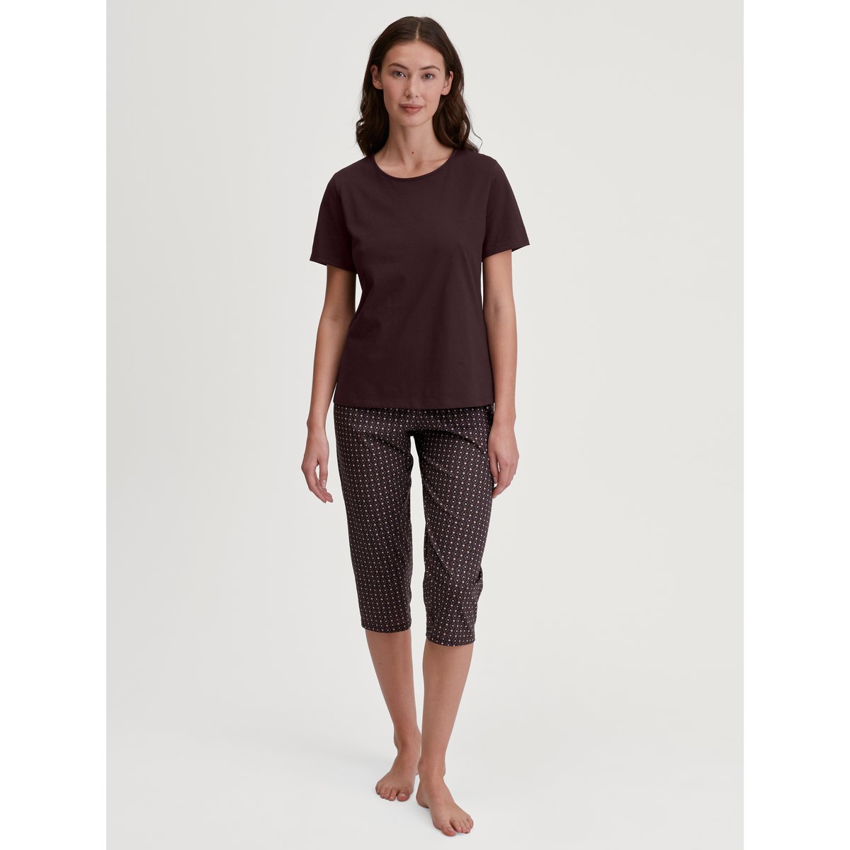 Pantalon 3/4 Coton FAVOURITES SUN black cherry, CALIDA