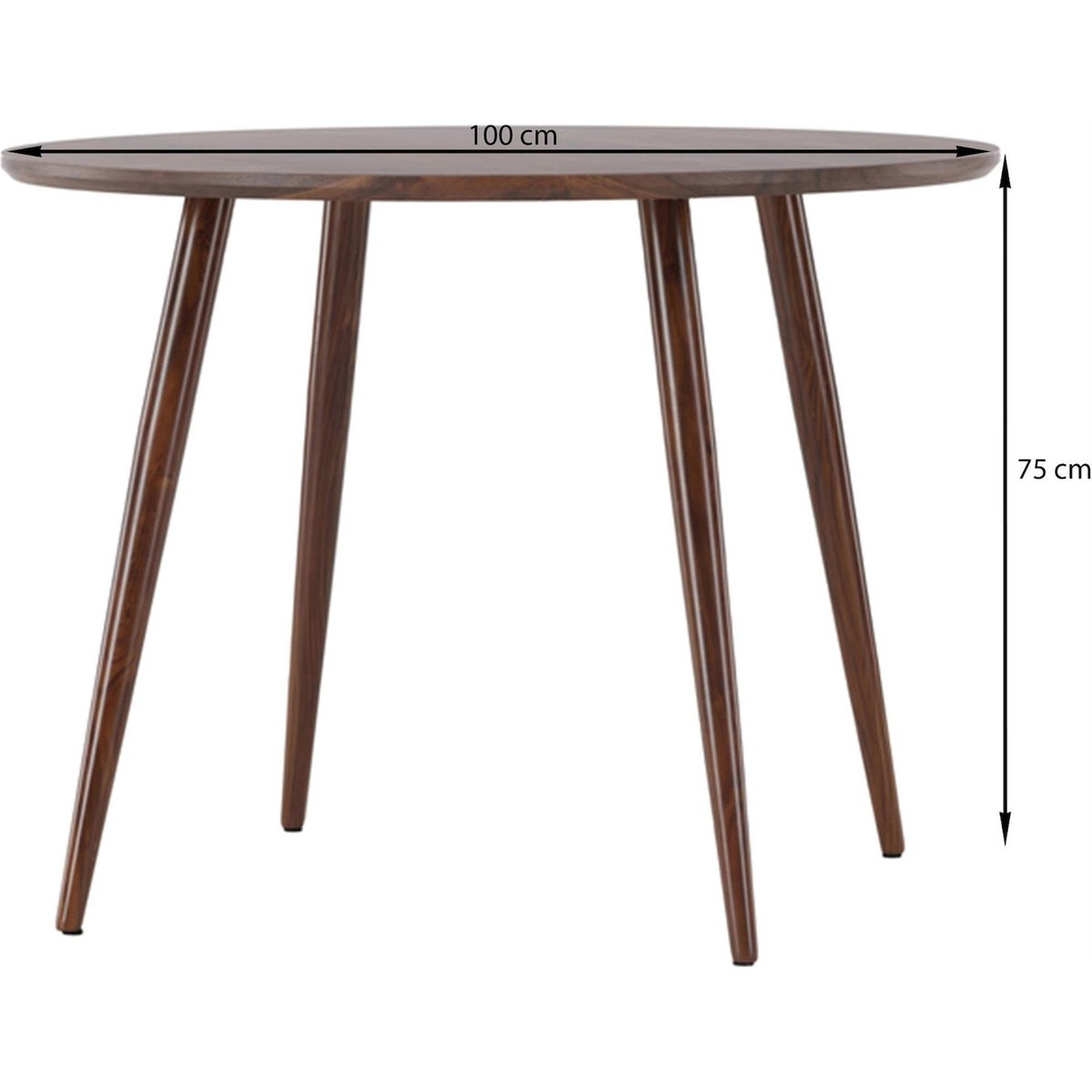 Table ronde bois collection SANFORD moka, RECOLLECTION