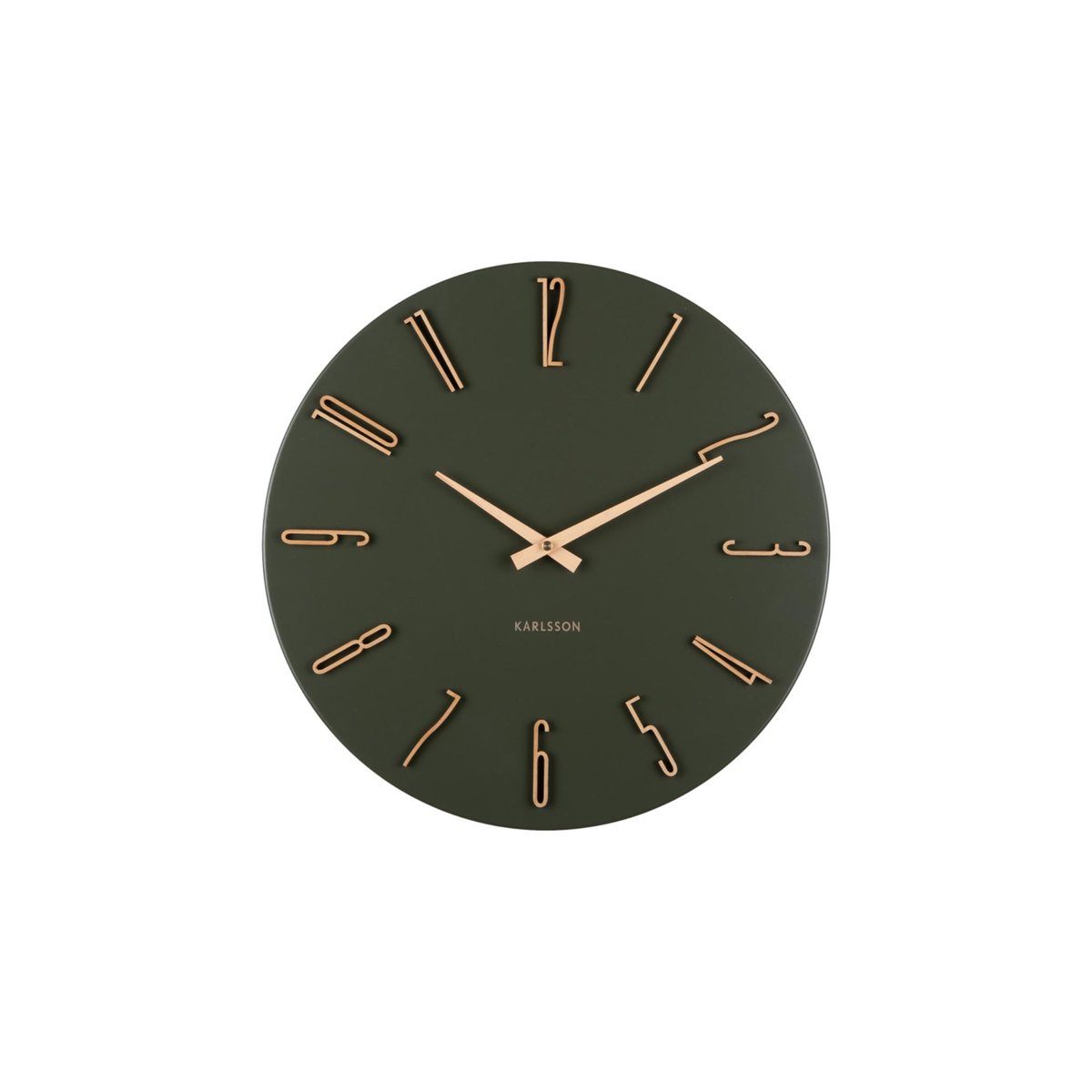 Horloge Murale Métal ESMERADO luxe vert, KARLSSON