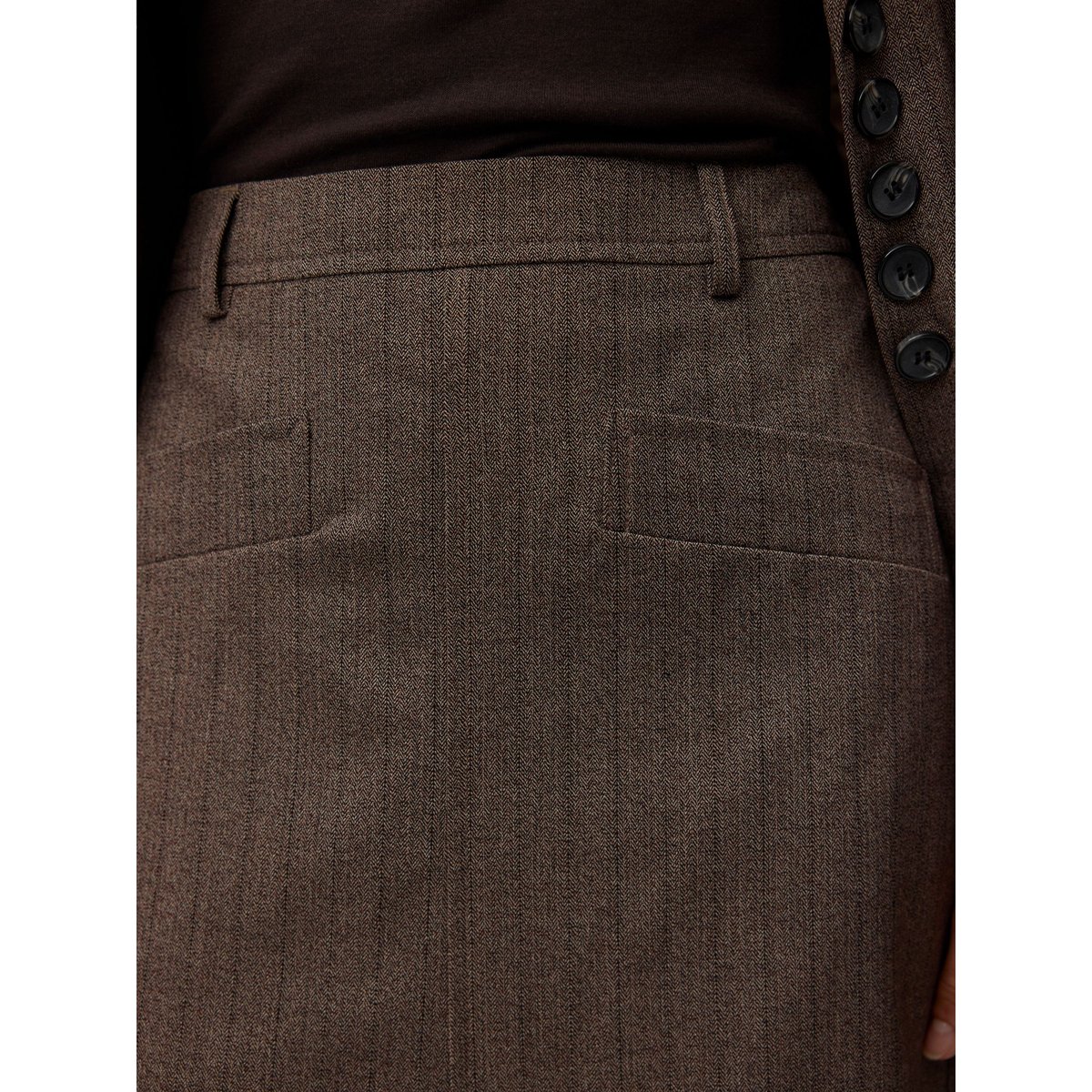 Jupe Crayon dark grey melange, VERO MODA