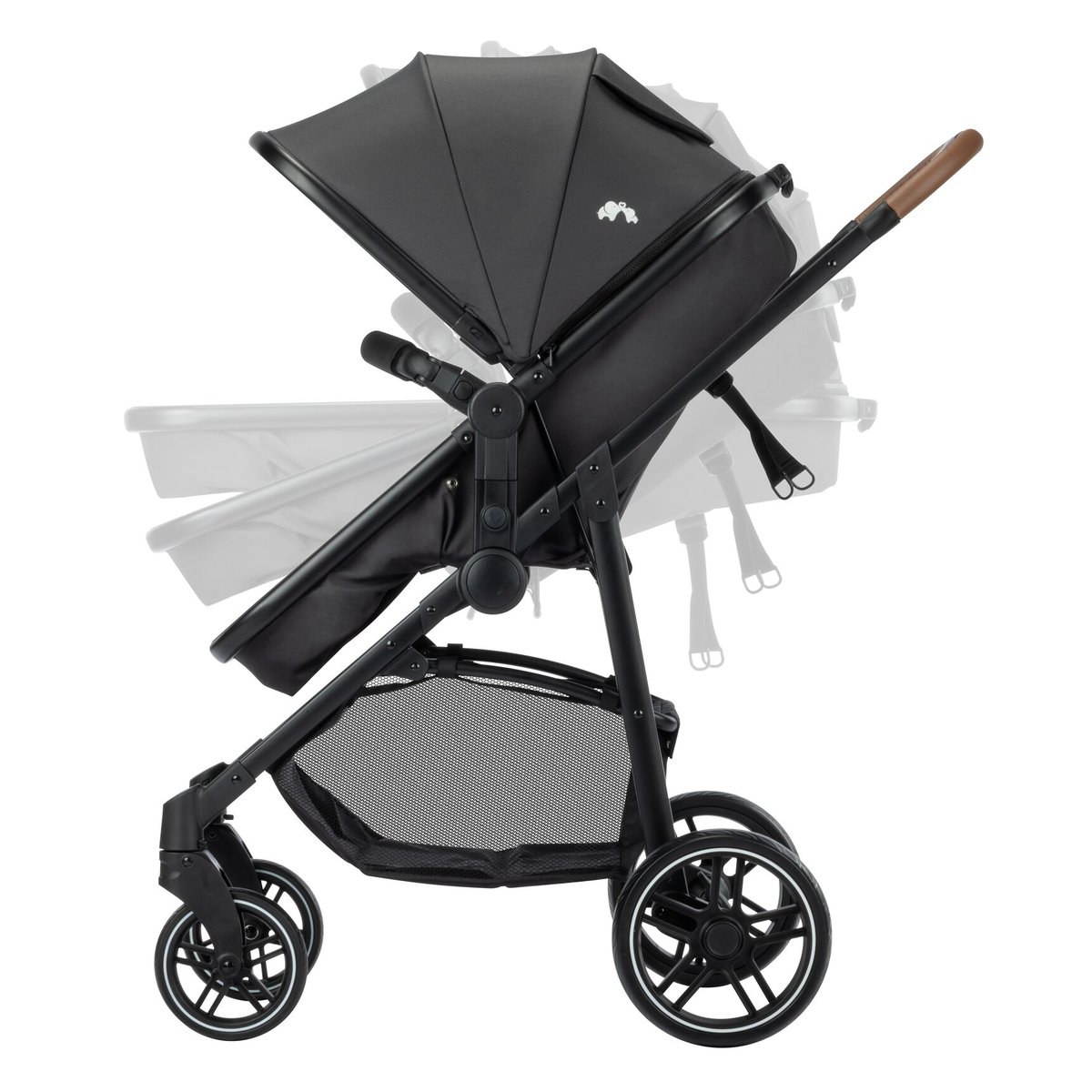 Poussette 3 en 1 i-size avec assise convertible en nacelle et cosi, Haze Trio Lux mineral graphite, BEBECONFORT