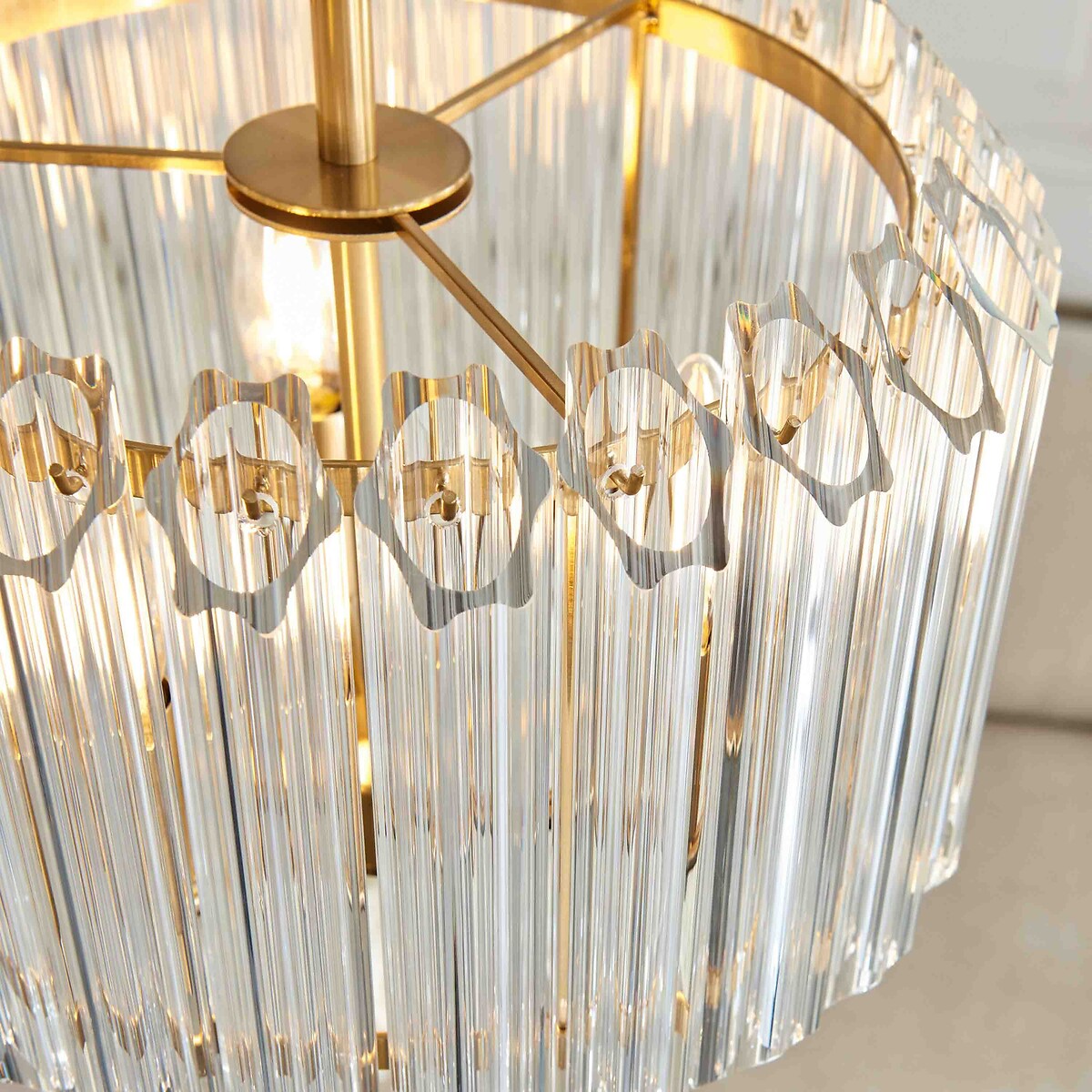 Valencia 3-Light Glass Pendant Light brass, ÉDITÉ